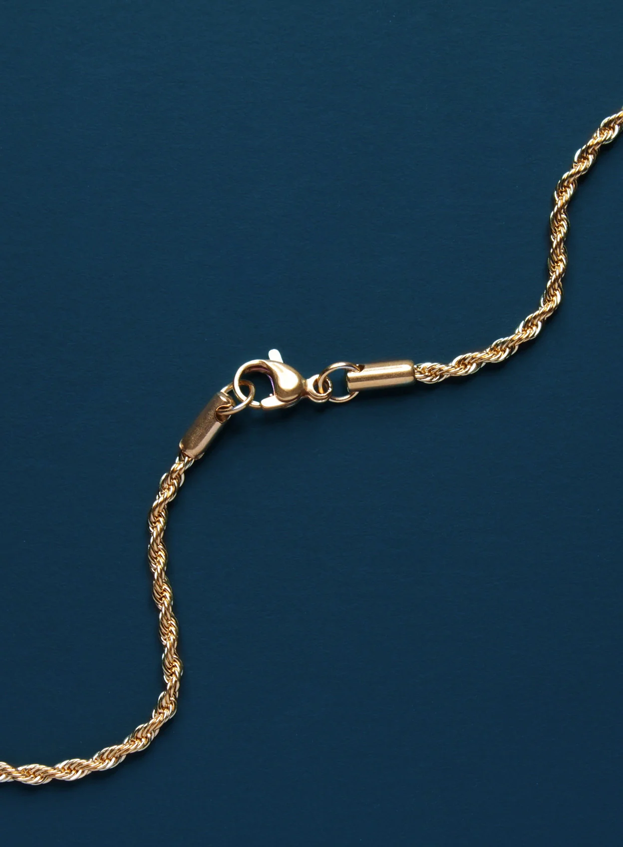 Gold Plated Cross Necklace for Men with Rope Chain - Image 5