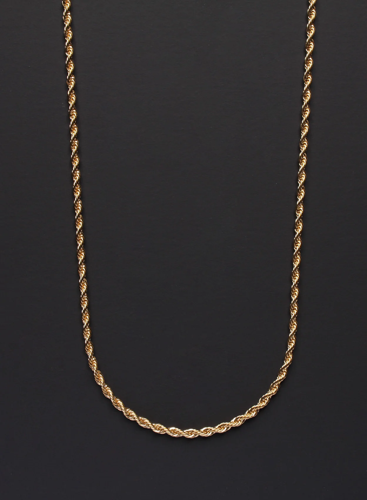 Gold Rope Chain Necklace for Men - Image 2