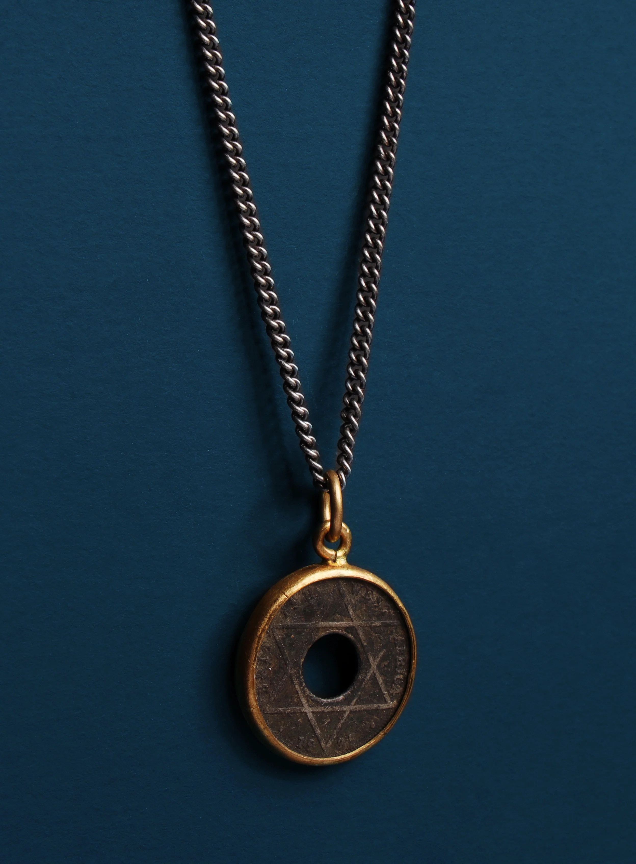 Hexagam Coin Necklace for Men - Image 3