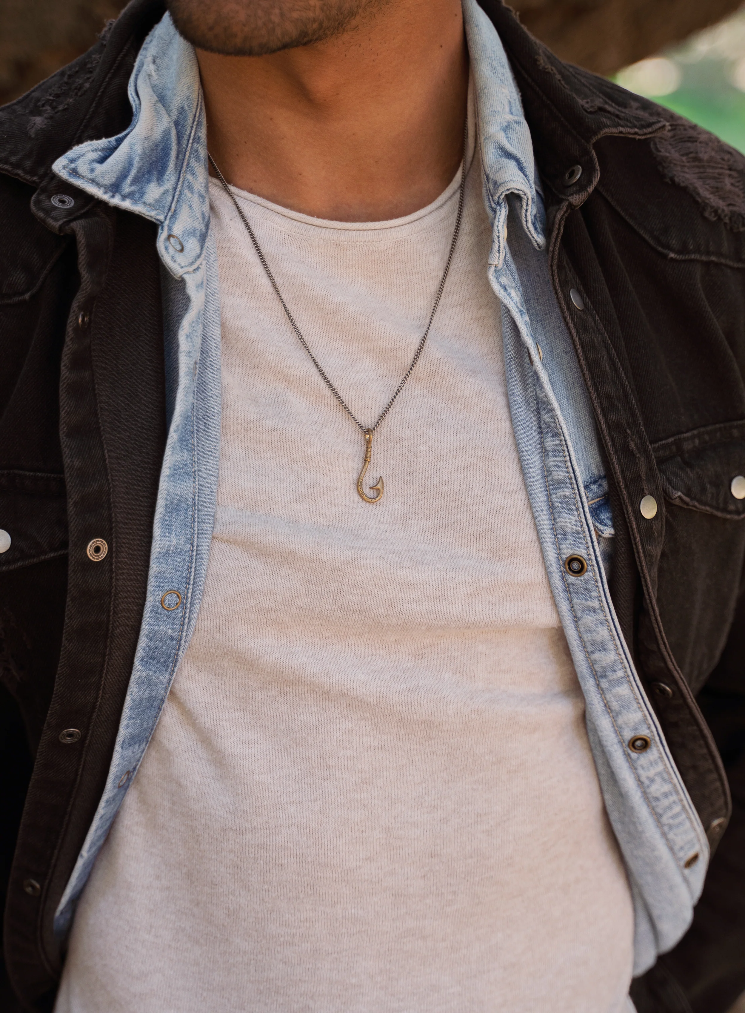 Bronze Hook Necklace for Men - Image 5