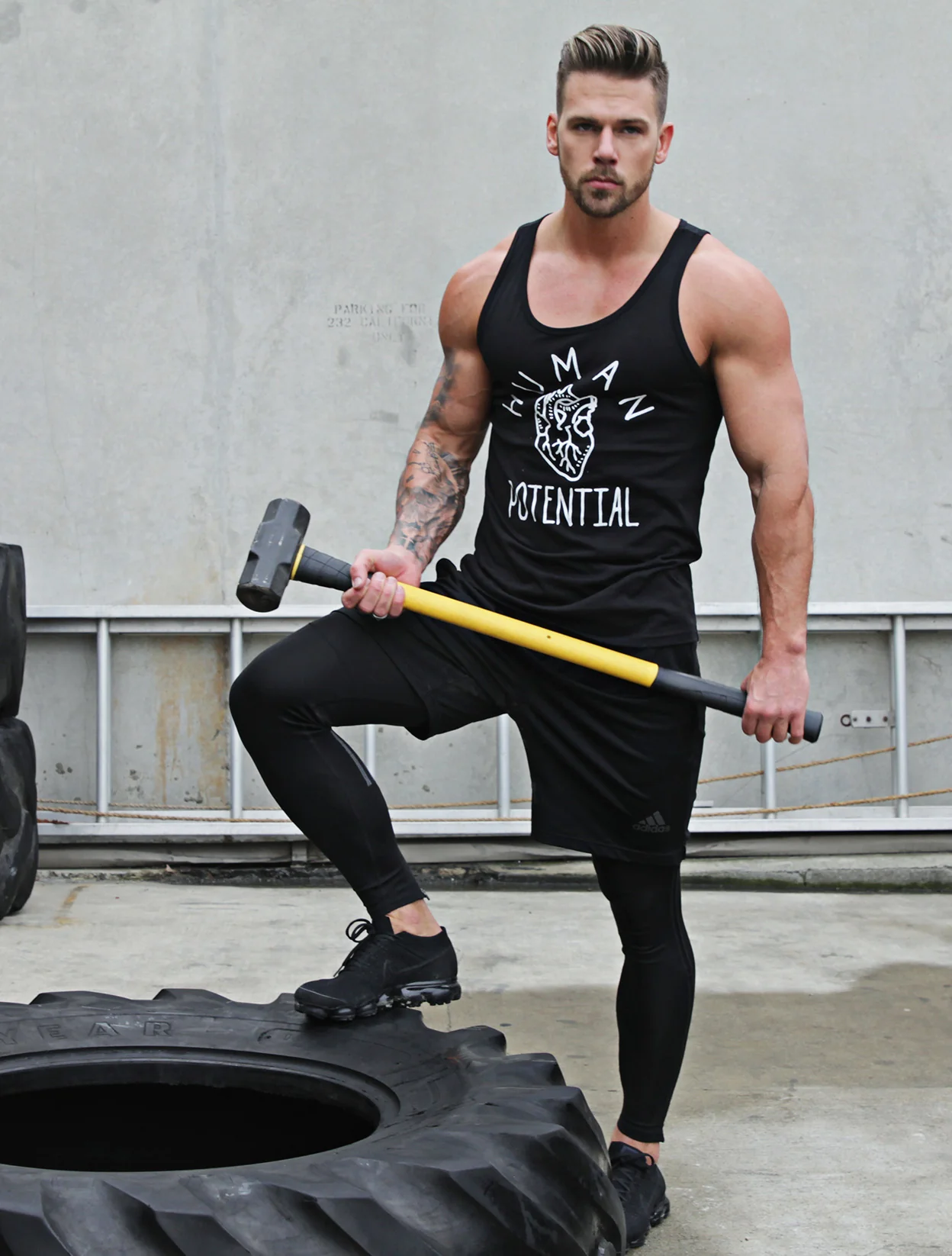 "Human Potential" Black Tank Top - Image 3