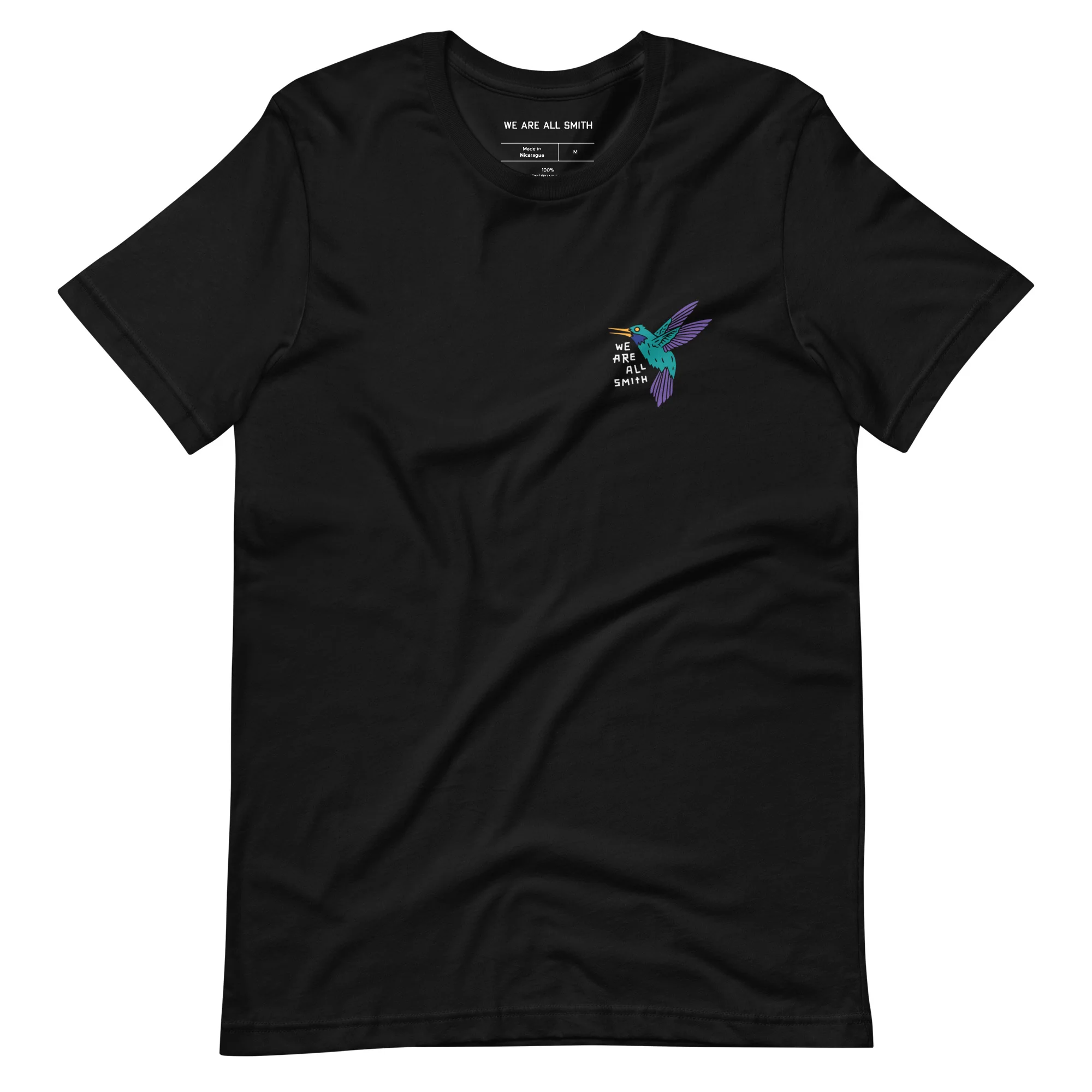 Hummingbird Unisex Black Short Sleeve t-shirt - Image 3