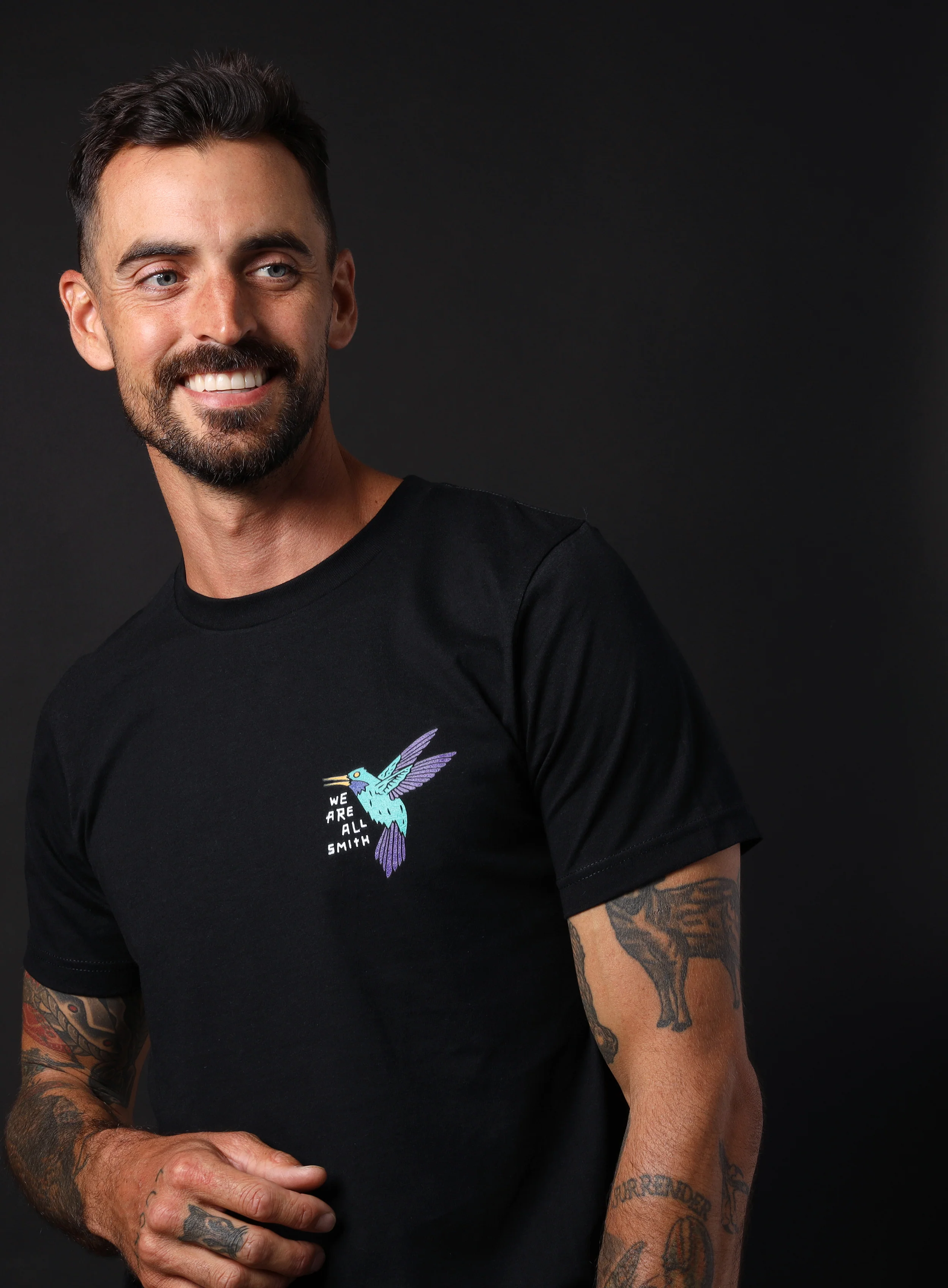 Hummingbird Unisex Black Short Sleeve t-shirt - Image 6