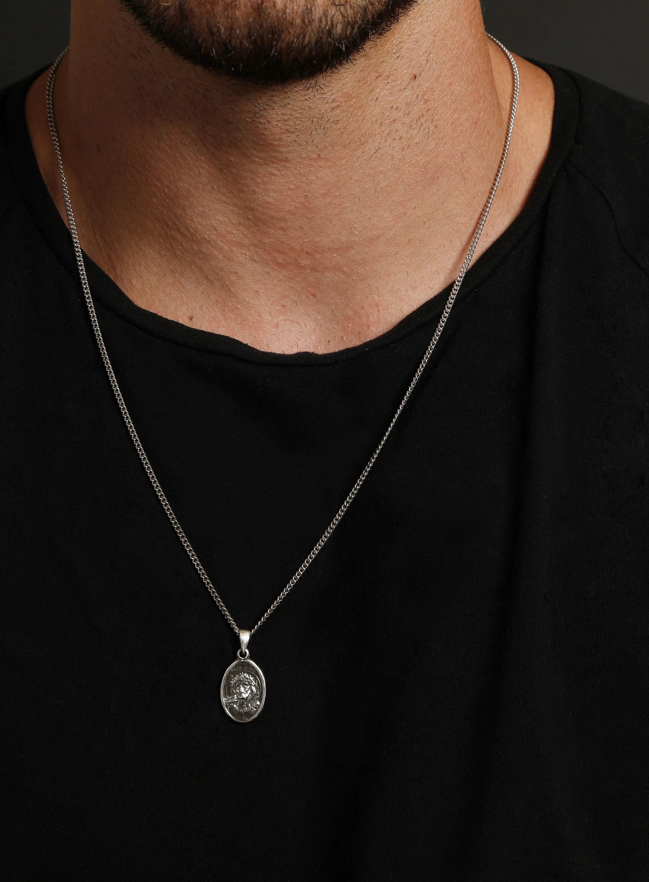 925 Sterling Silver Jesus and Mary necklace - Image 4