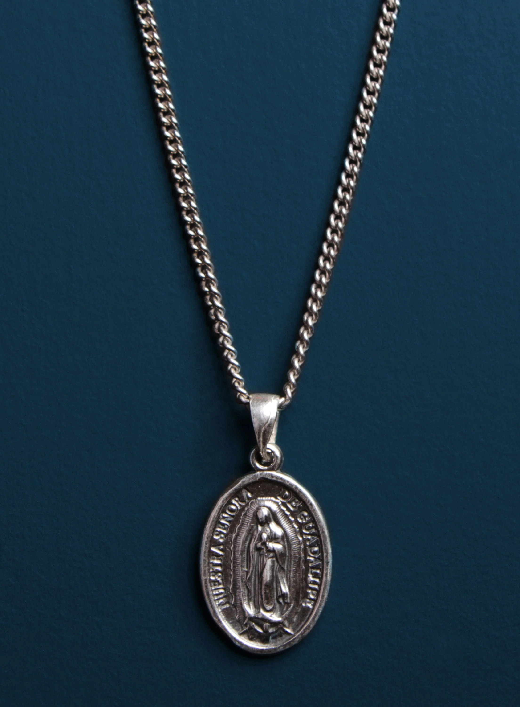 Lady of Guadalupe Oval Sterling Silver Medal - Image 2