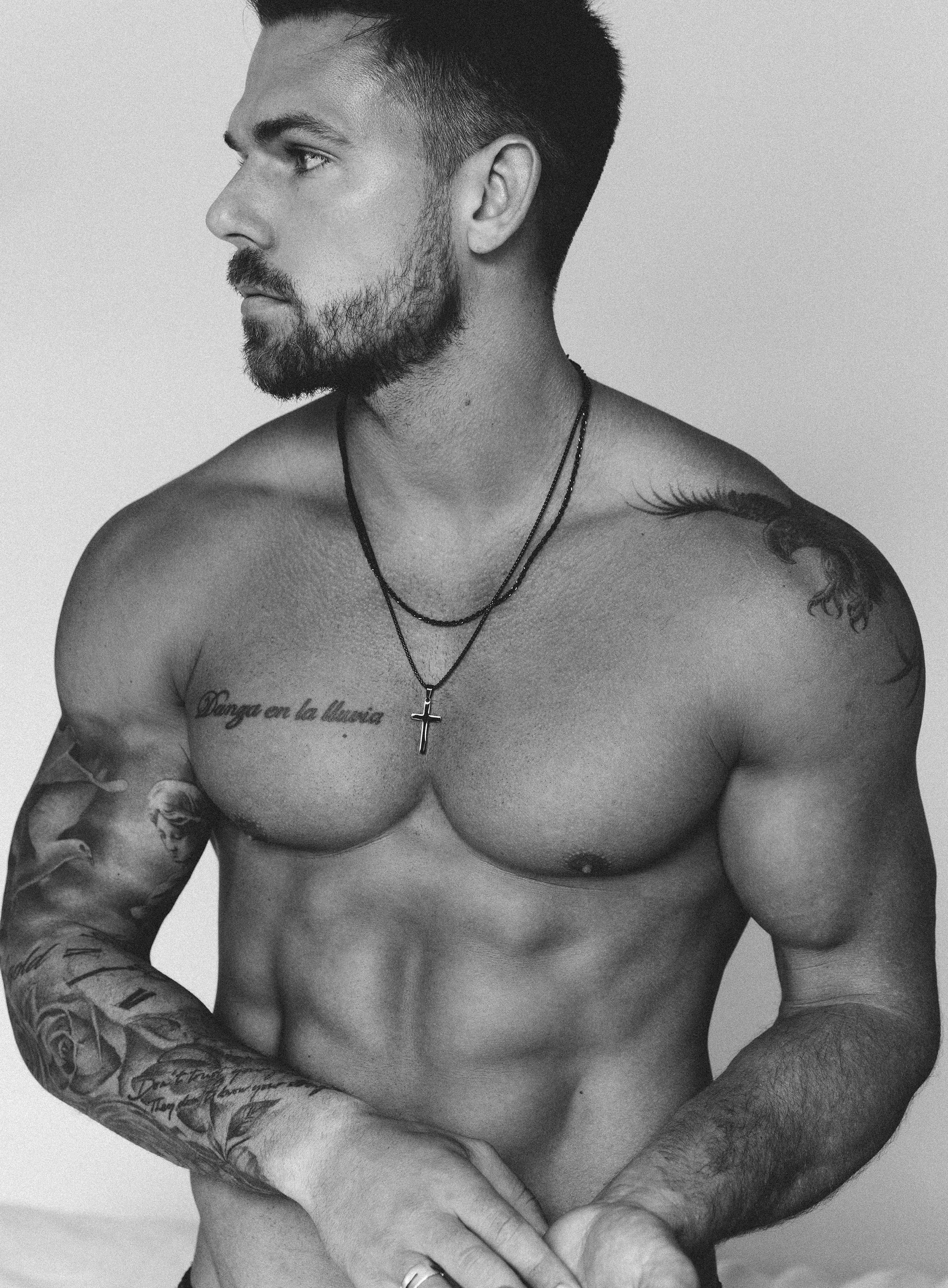Large Black Cross Necklace Set for Men - Image 11