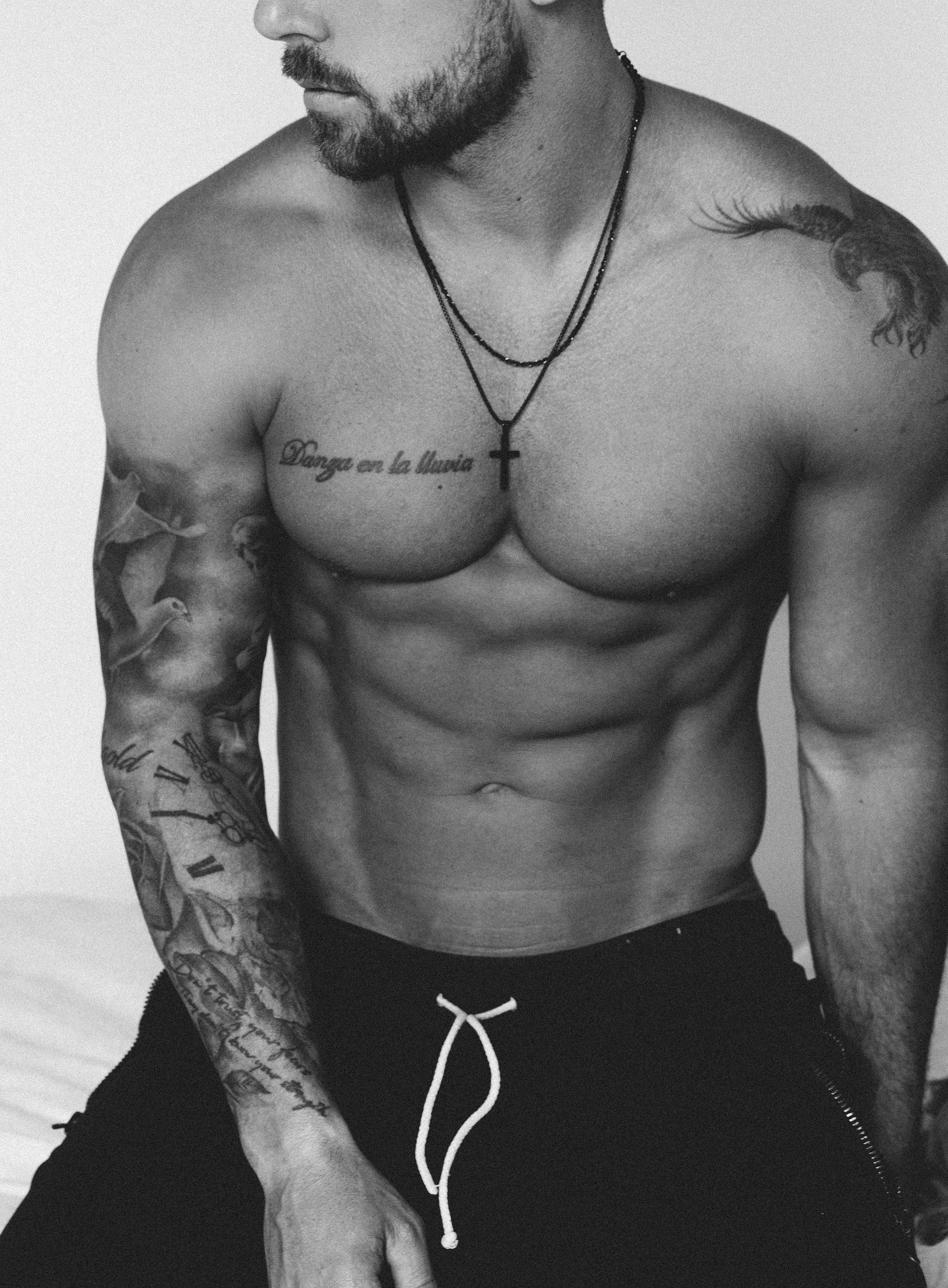 Large Black Cross Necklace Set for Men - Image 3