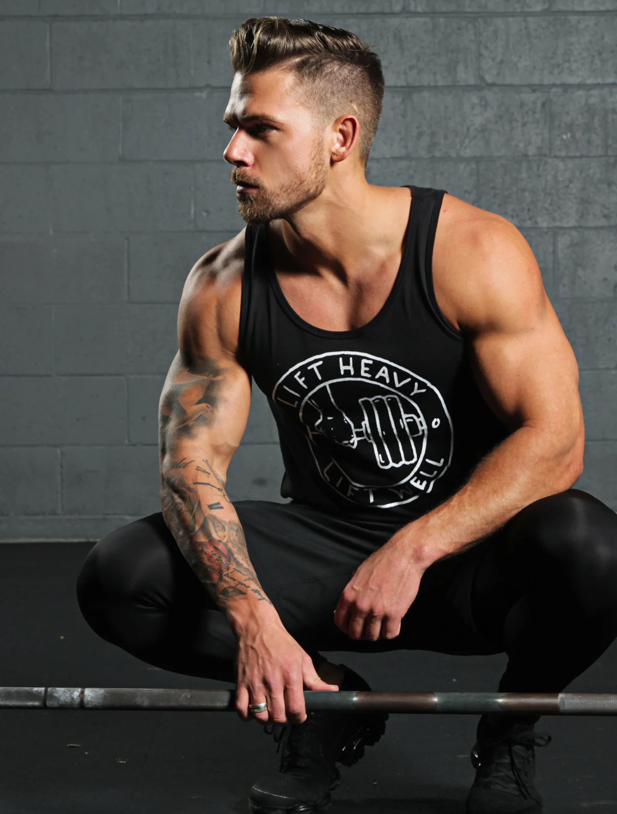 "Lift Heavy Lift Well" Black Tank Top - Image 3