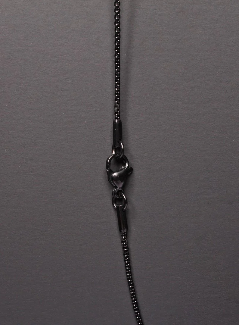 MEDIUM BLACK CROSS NECKLACE FOR MEN - Image 6