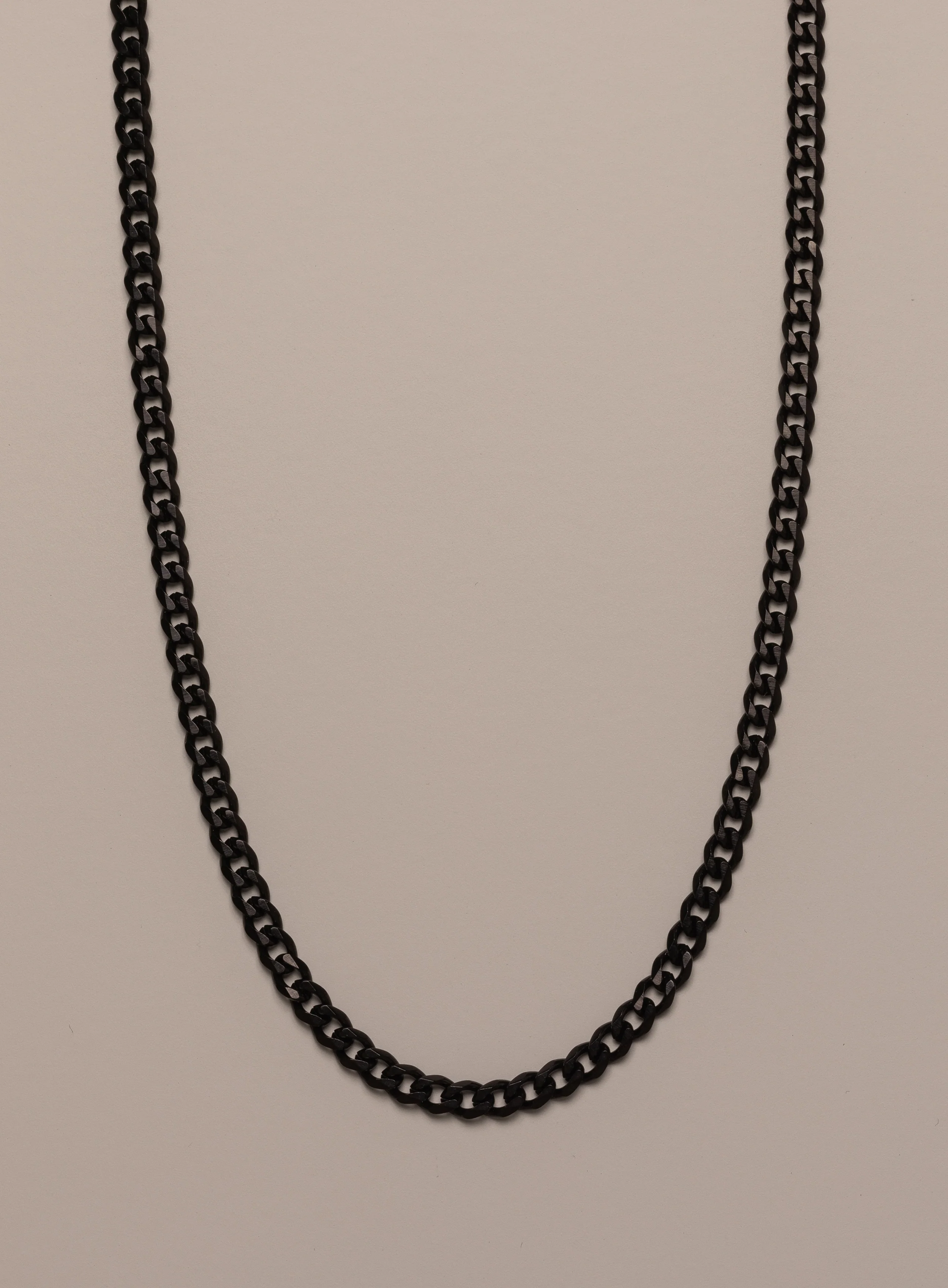 3.5mm black stainless steel cuban chain - Image 2