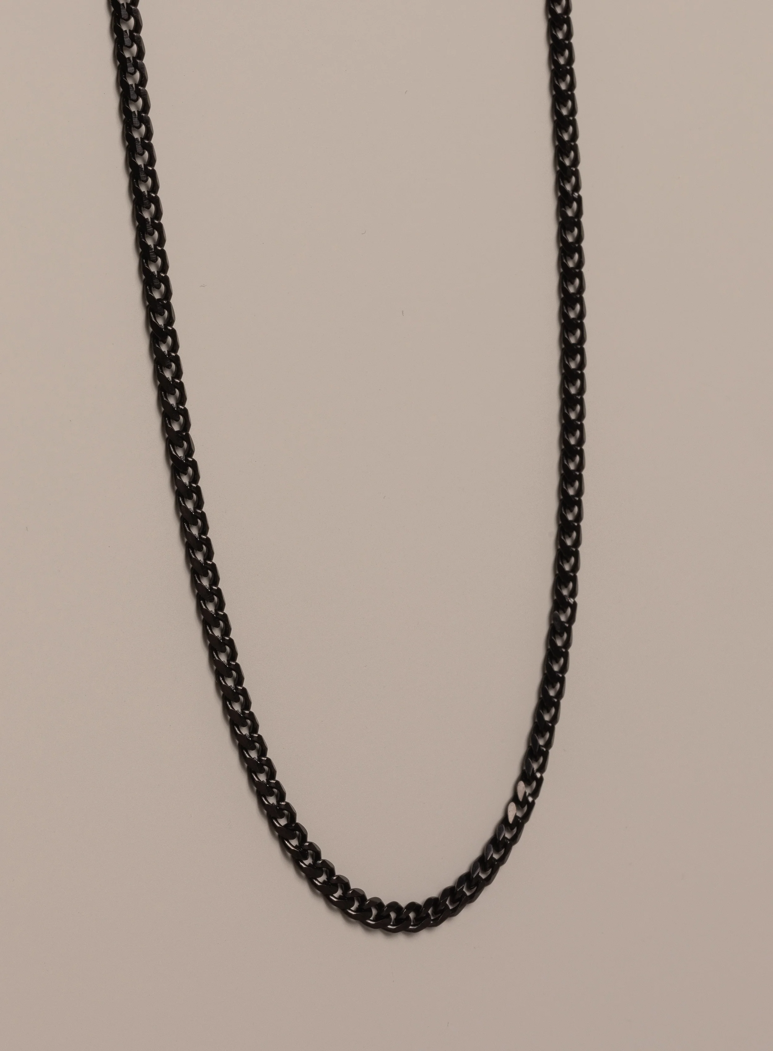 3.5mm black stainless steel cuban chain - Image 4