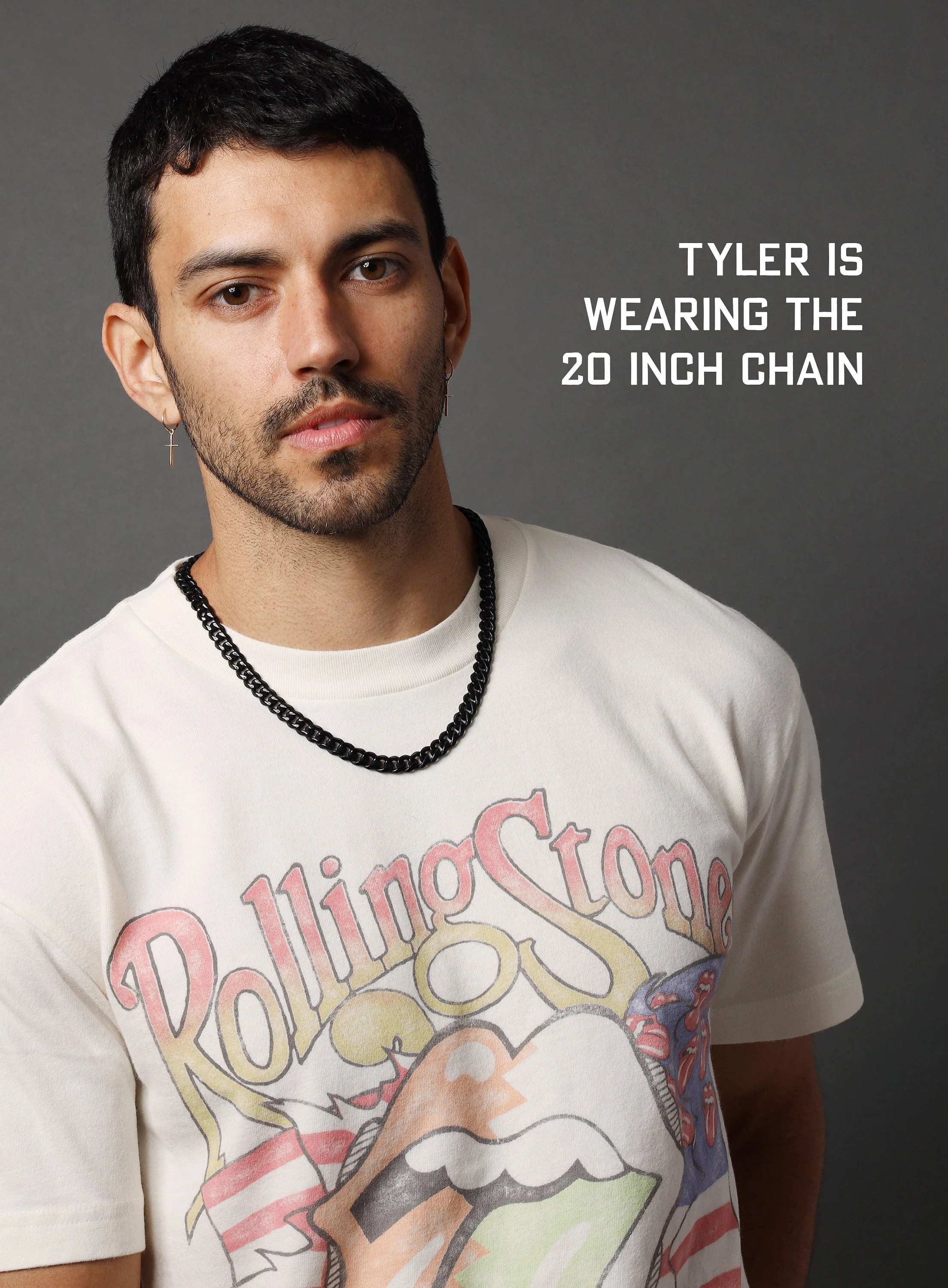 9mm Black Miami Cuban chain in black coated 316L Stainless Steel - Image 5