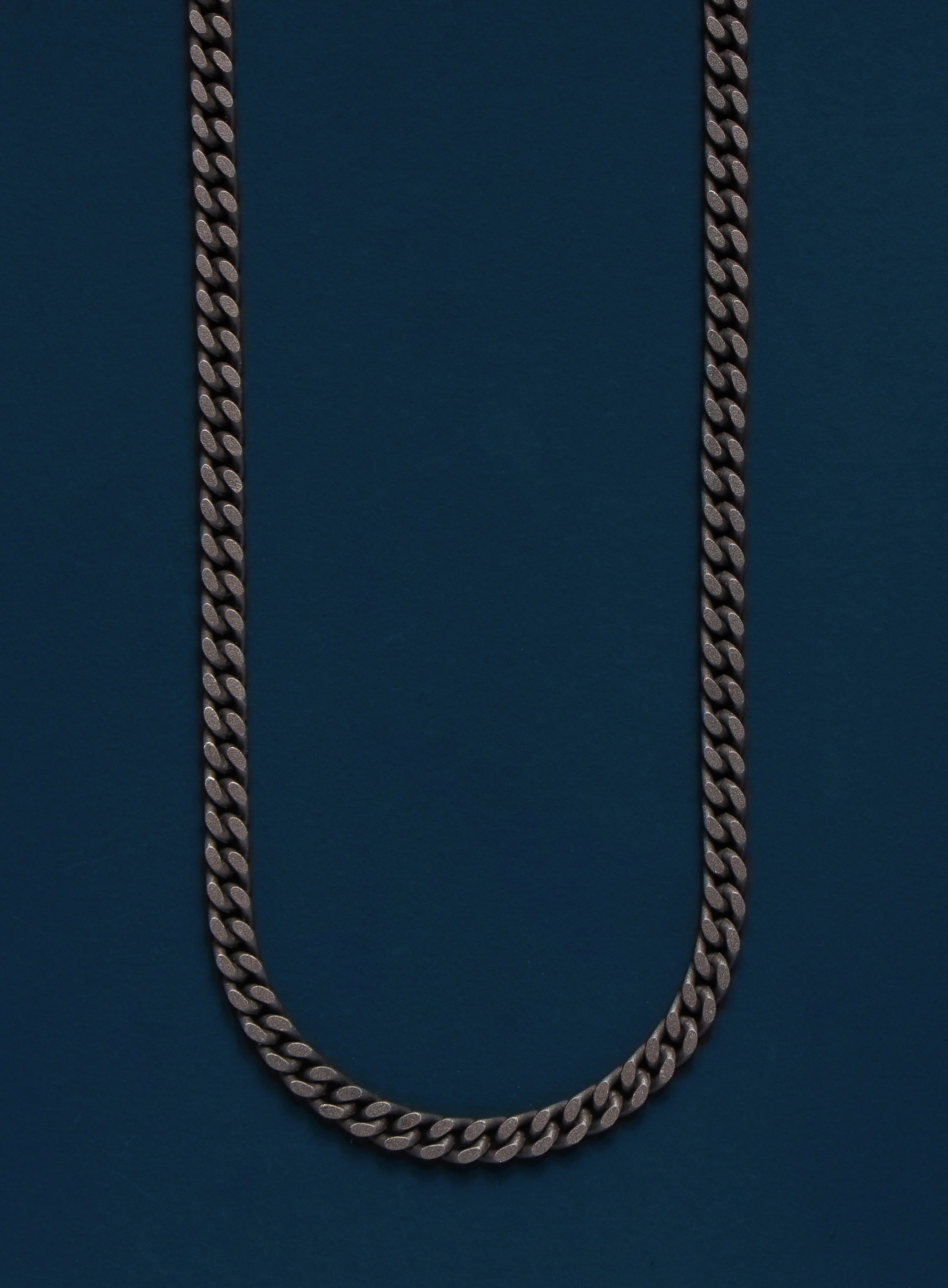 Titanium Coated over 925 Sterling Silver Cuban Chain Necklace - Image 2