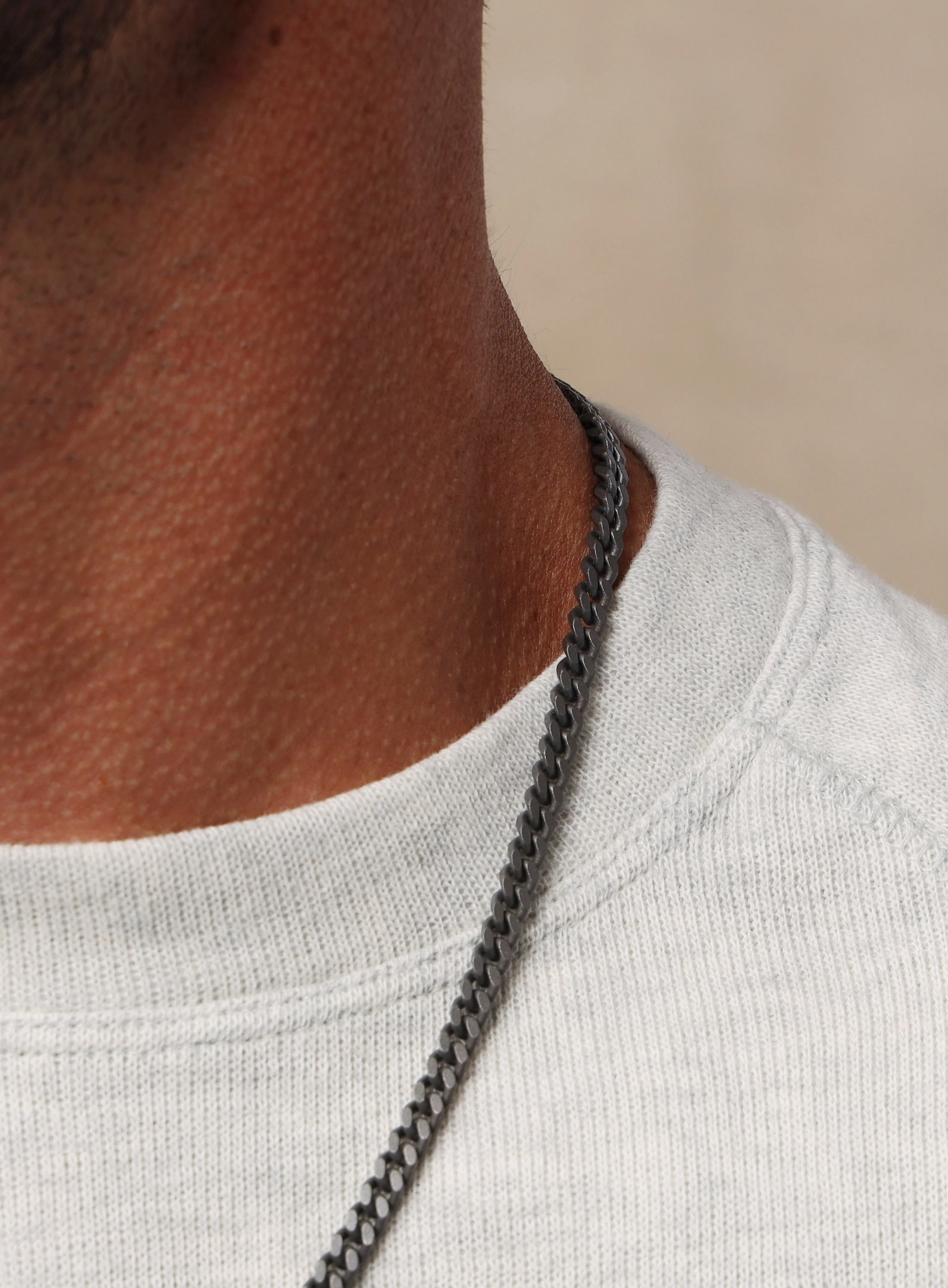 Titanium Coated over 925 Sterling Silver Cuban Chain Necklace - Image 3