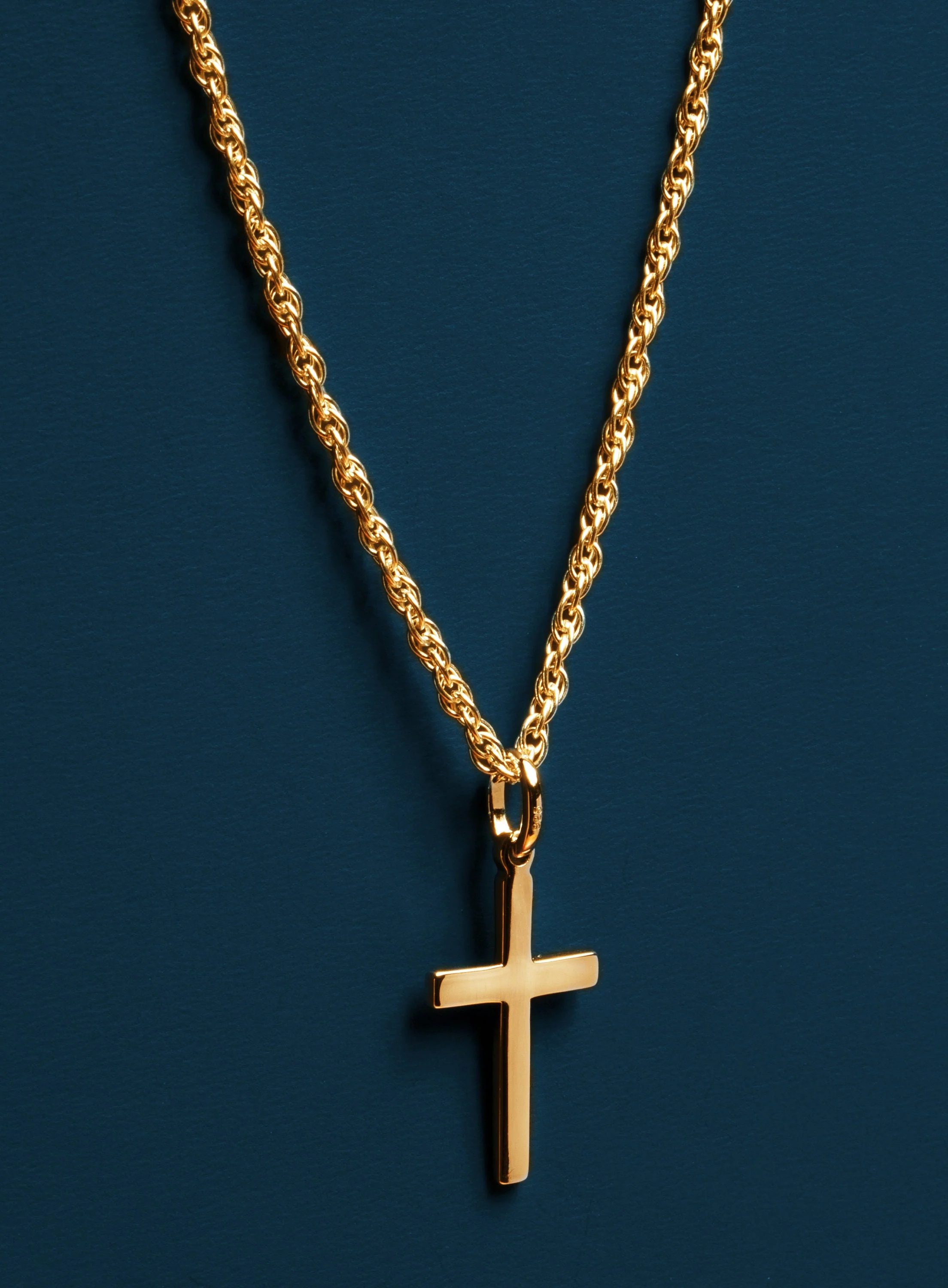 Men's Gold Cross Necklace Chain 14k Gold Filled Chain - Image 4