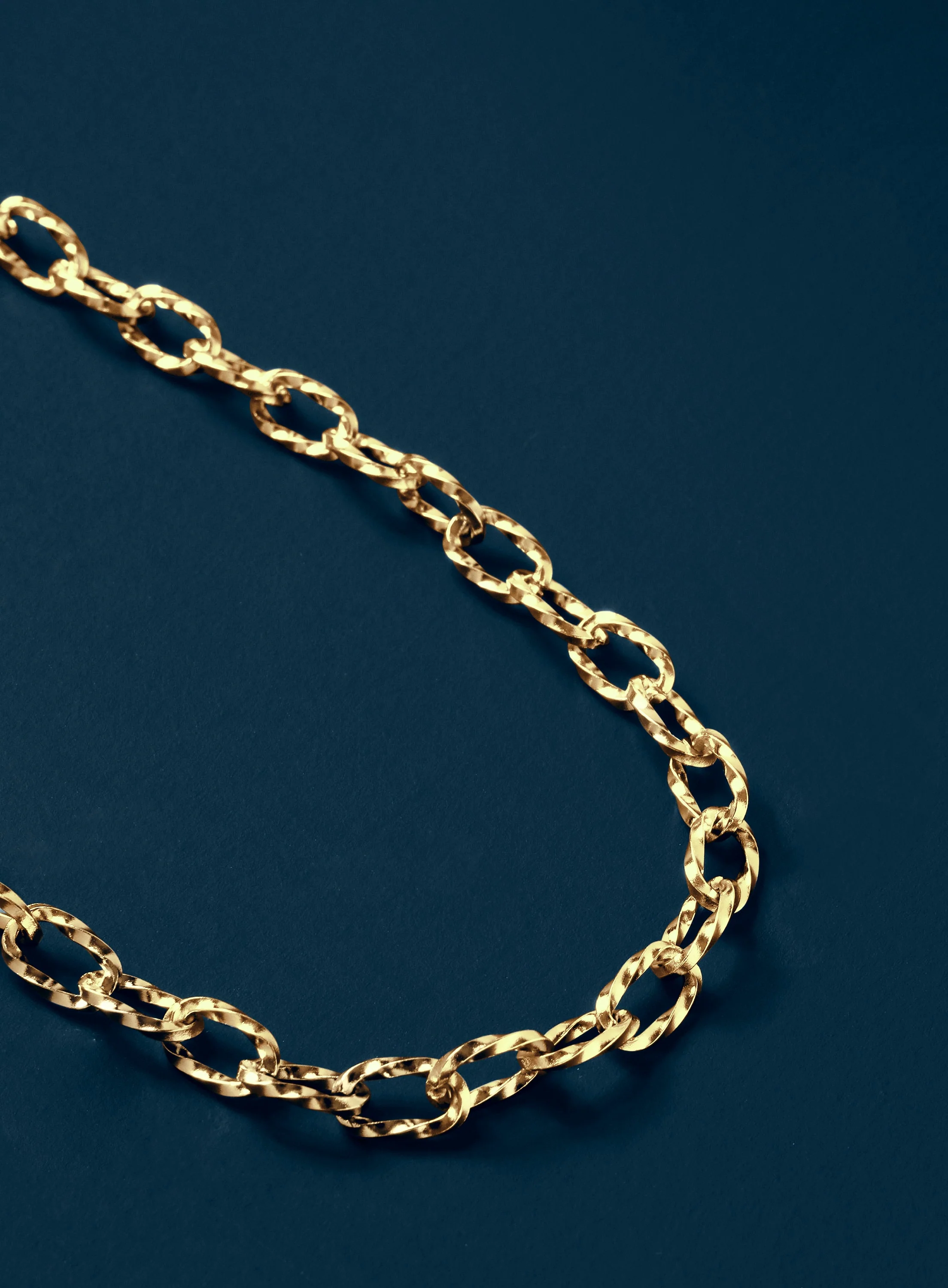 Men's Gold Necklace 6mm Oval Bevel Cable Chain Necklace - Image 4