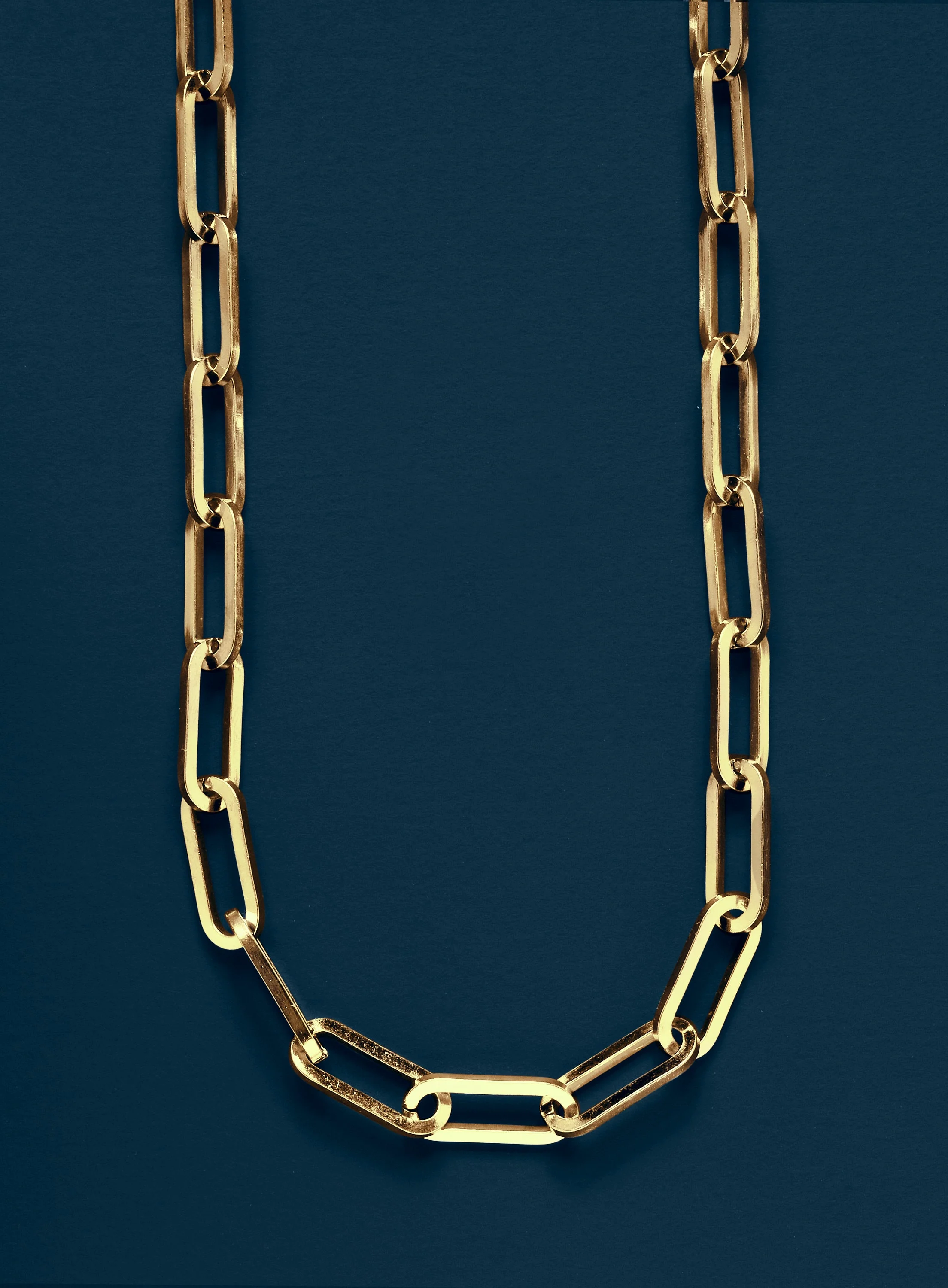 Men's Gold 8mm 14k Gold Plated Stainless Steel Cable Chain - Image 2