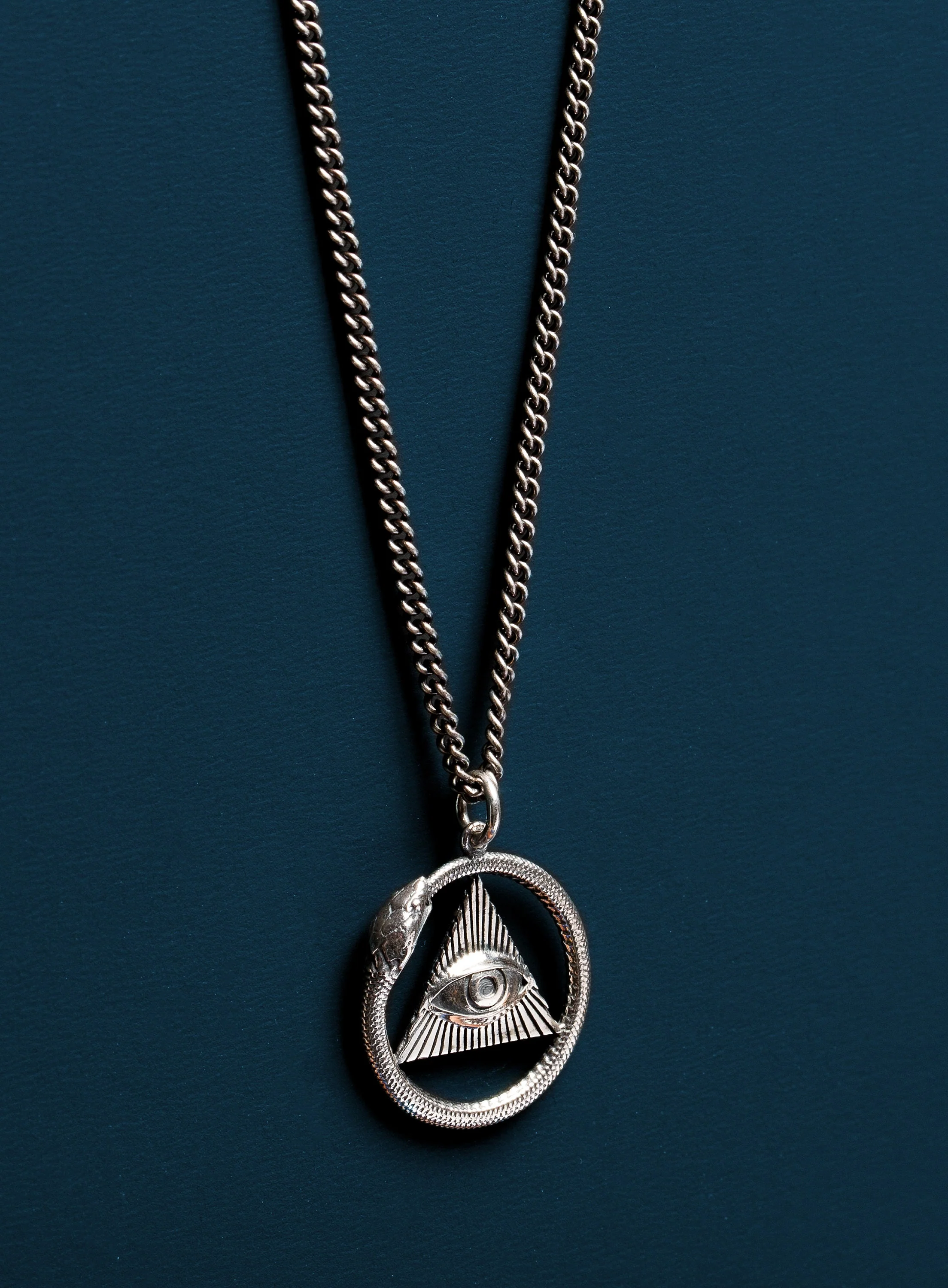 All Seeing Eye Ouroboros Snake Necklaces for Men - Image 4