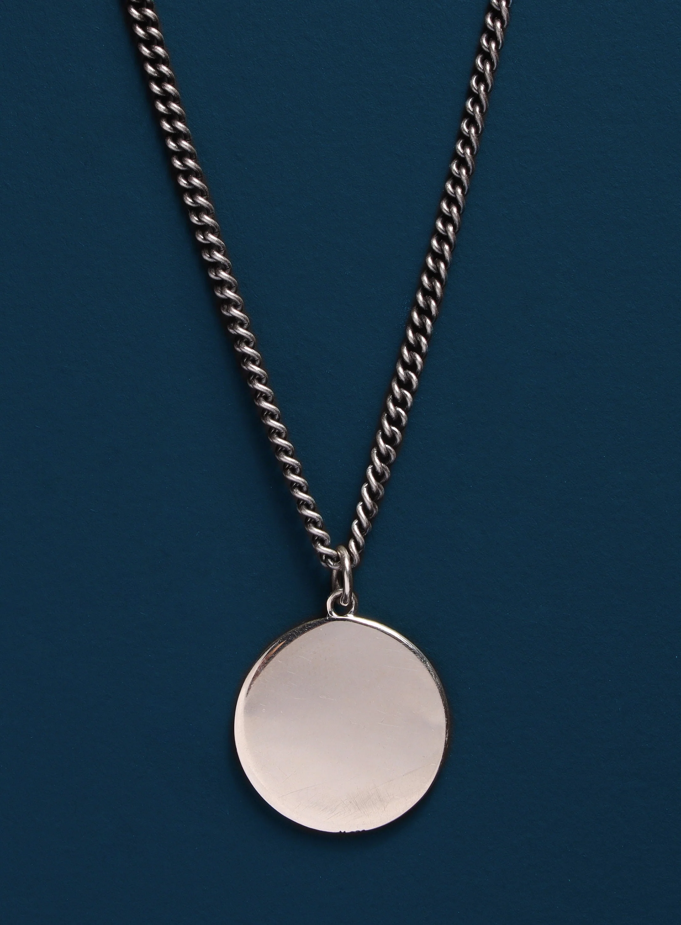 All Seeing Eye Sterling Silver Pendant on oxidized sterling chain - Image 3