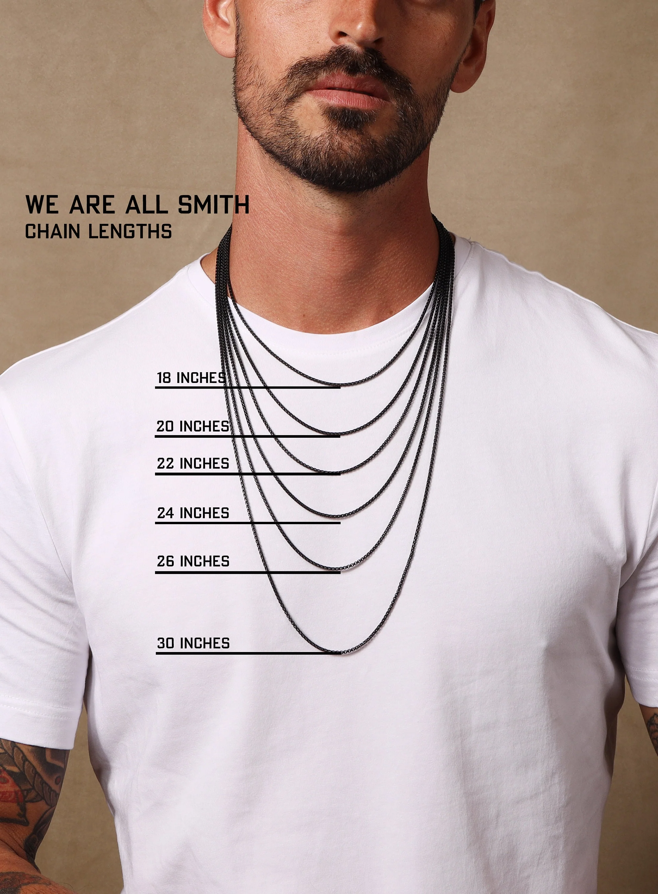 2mm Black venetian round box chain - Image 3