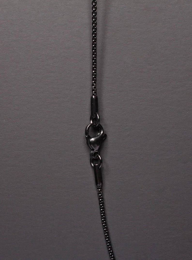 2mm Black venetian round box chain - Image 5