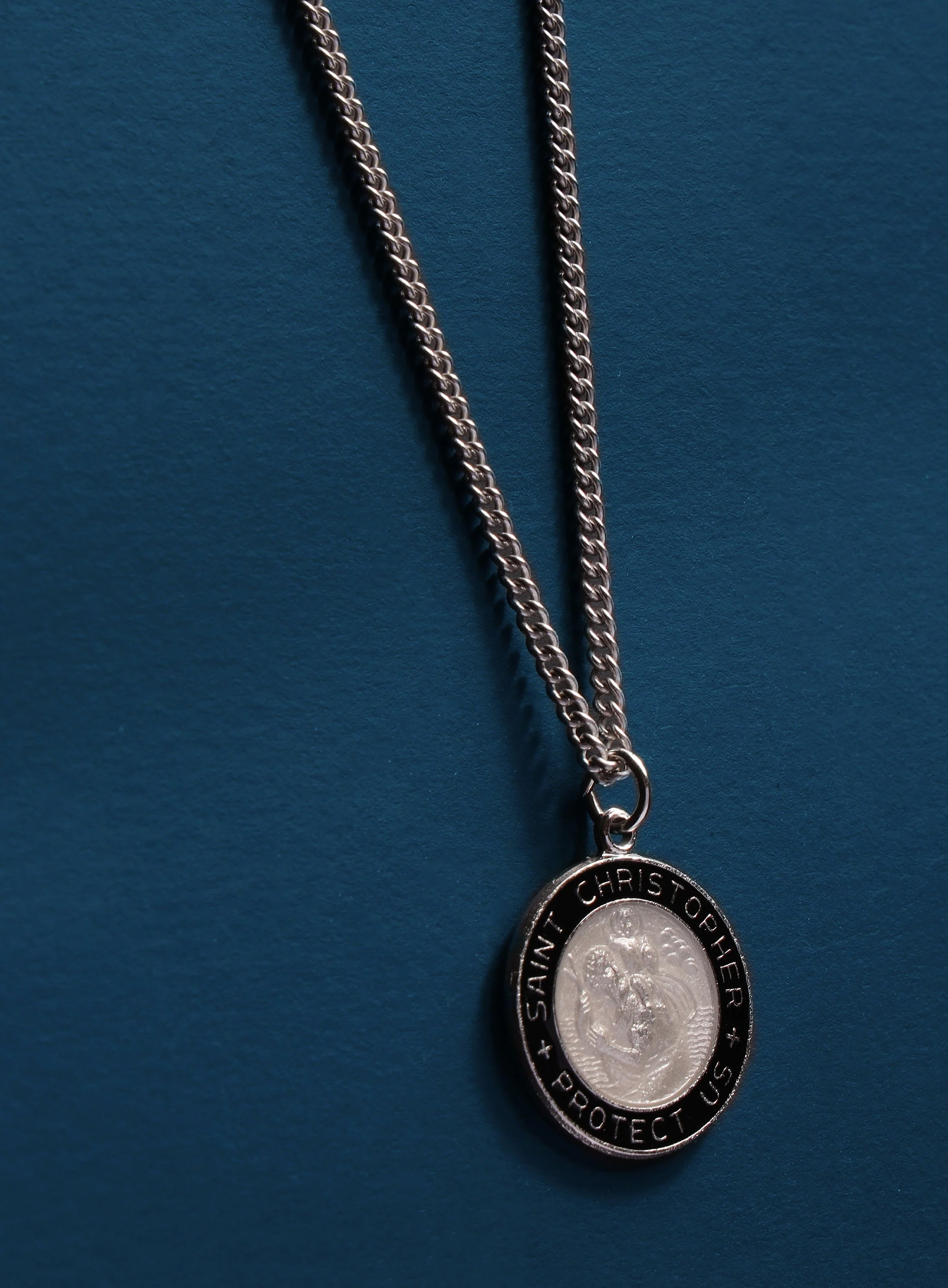 Sterling Silver Saint Christopher Round Medal - Image 4