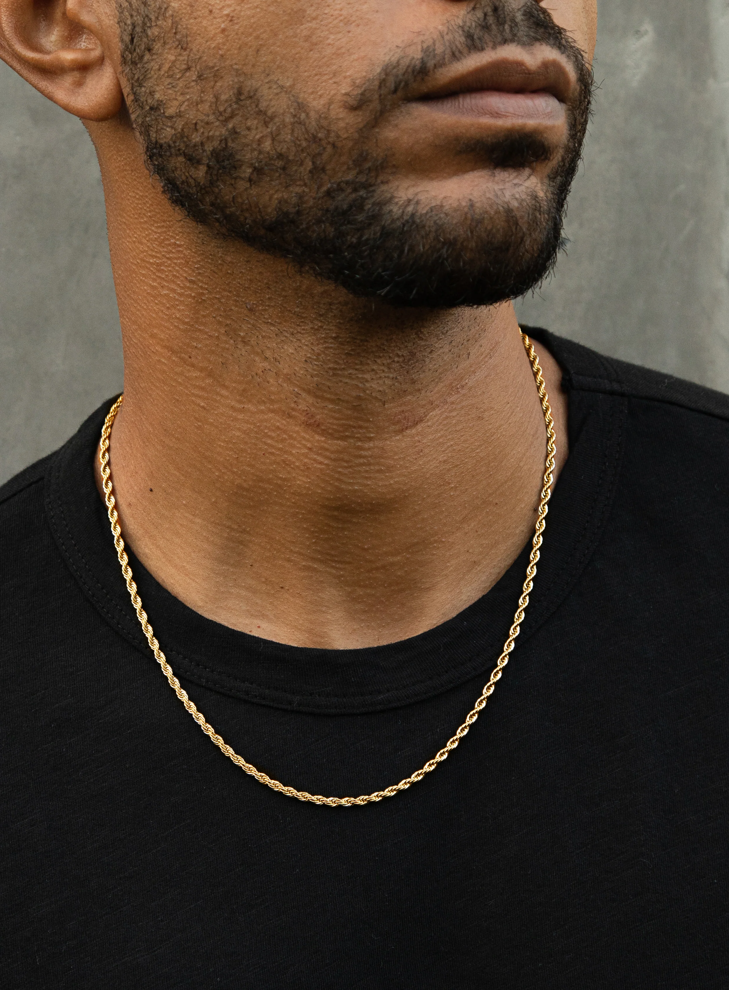 Necklace Set: Gold Rope Chain and St. Christopher Necklace - Image 11