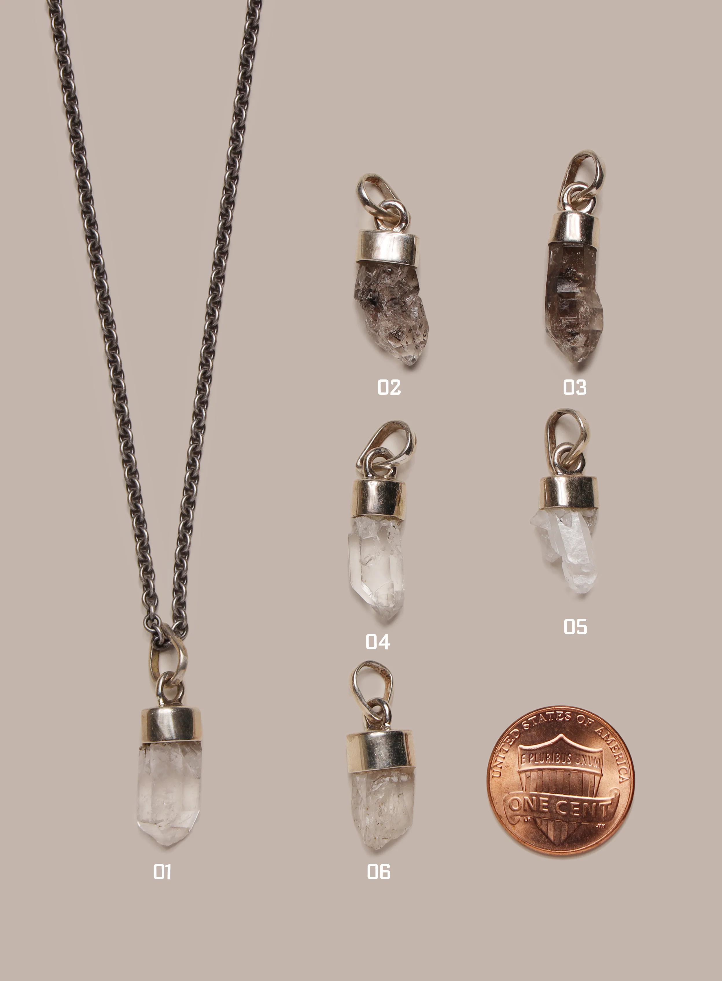 One of a Kind White Topaz on 925 Oxidized Sterling Chain - Image 5