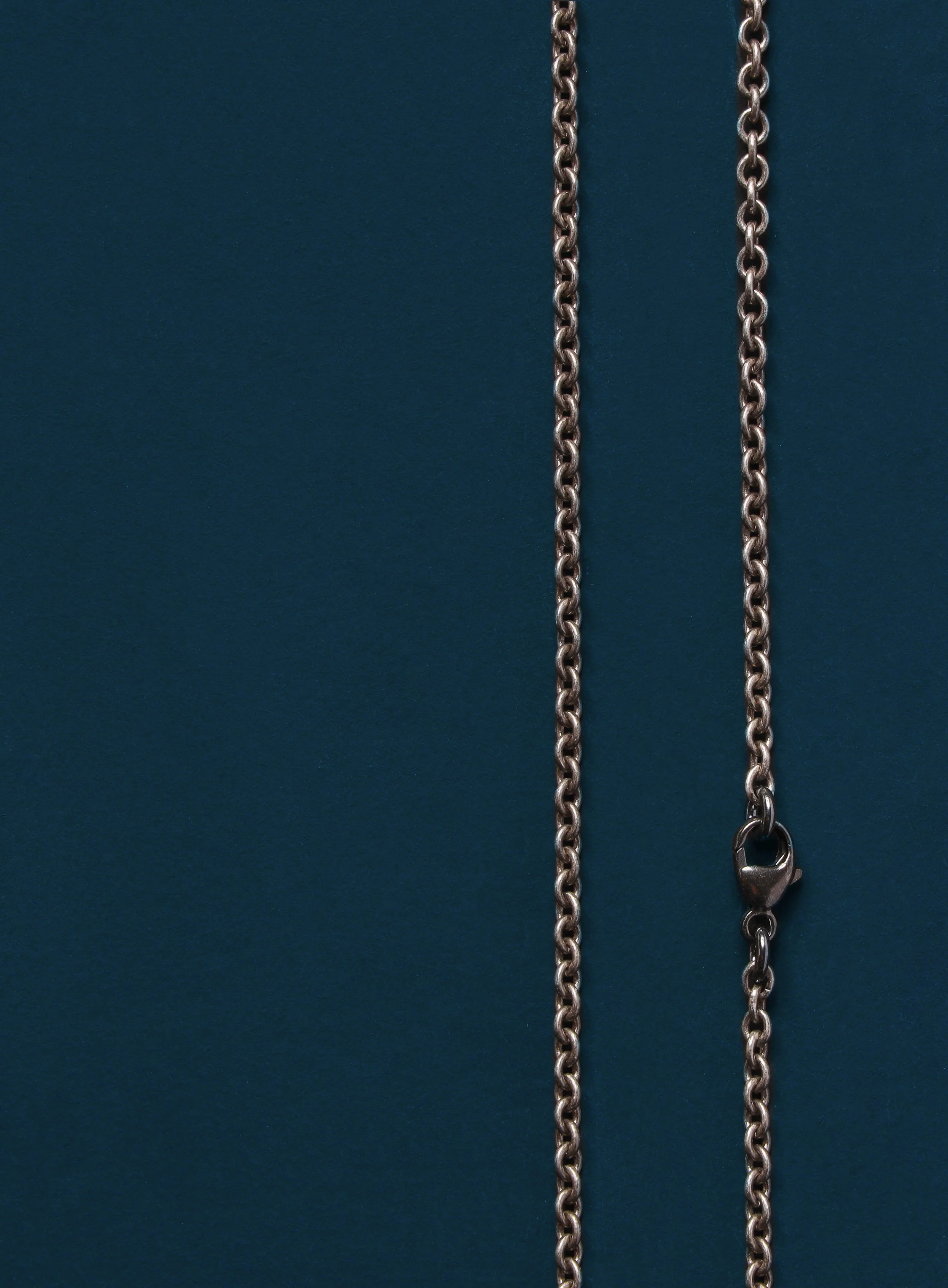 Oxidized Sterling Silver Rolo Chain Necklace for Men - Image 4