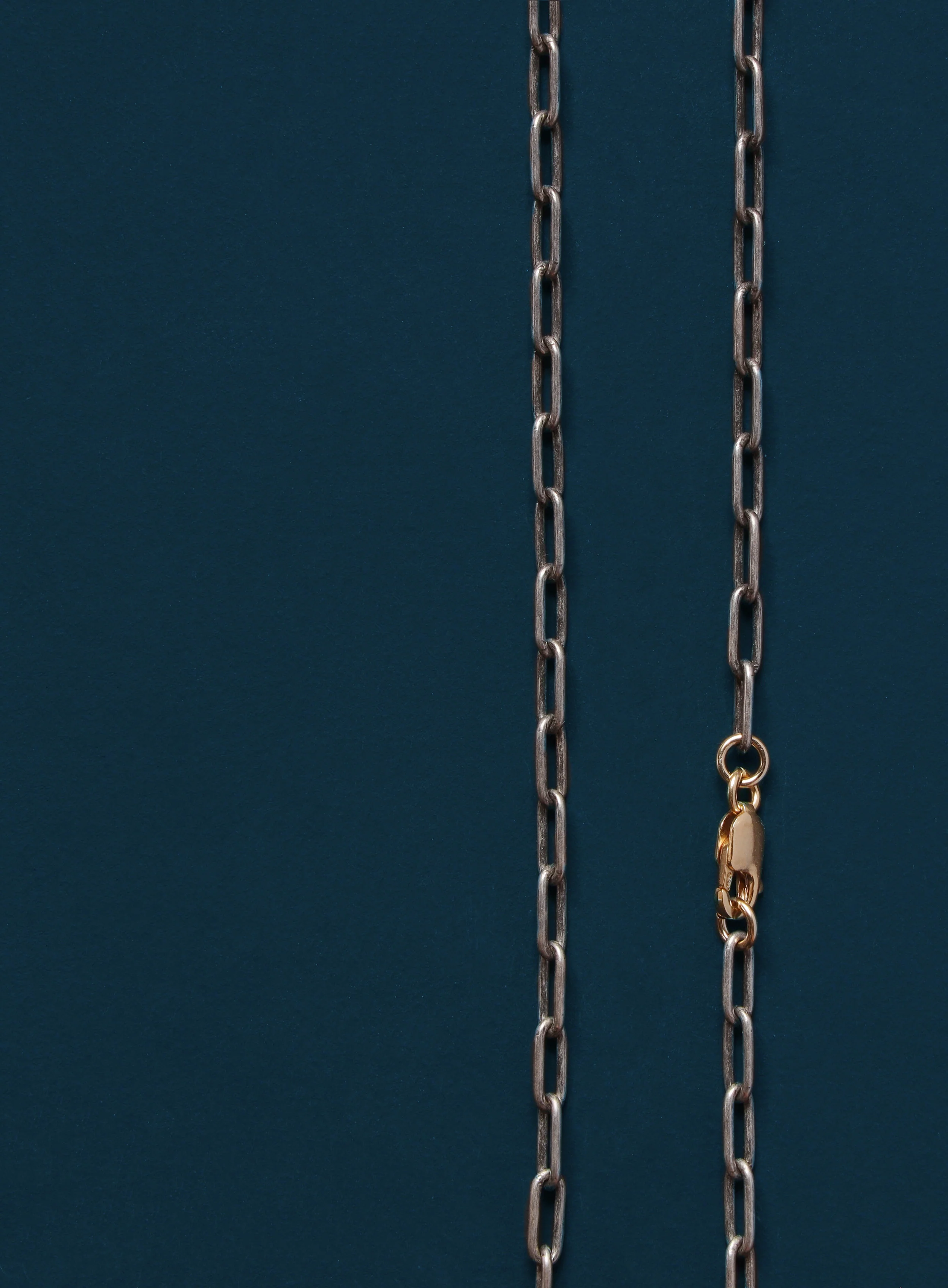Oxidized Sterling Small Clip Chain Necklace for Men - Image 8