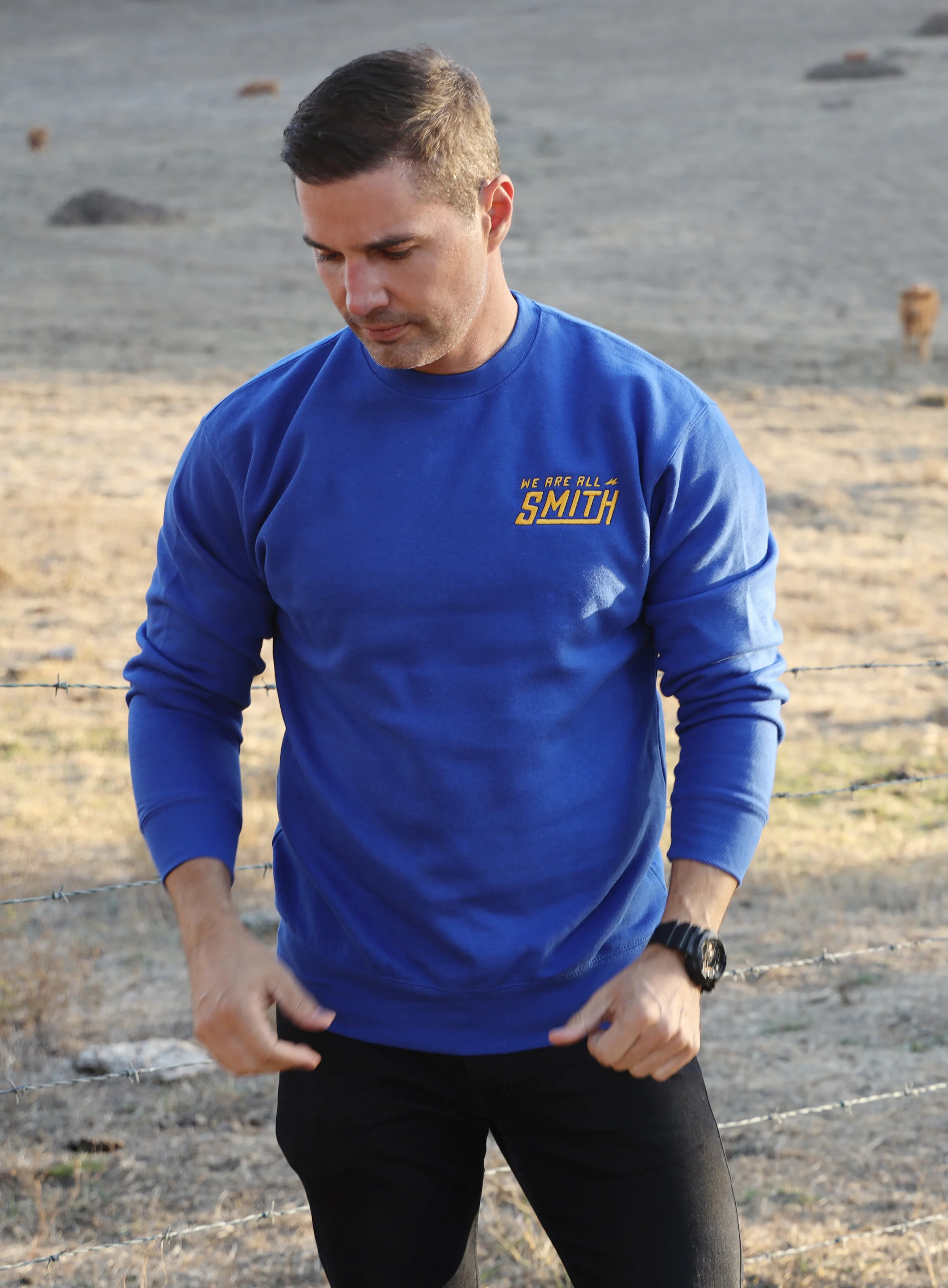 Royal Blue Embroidered WAAS Logo Unisex Sweatshirt - Image 5