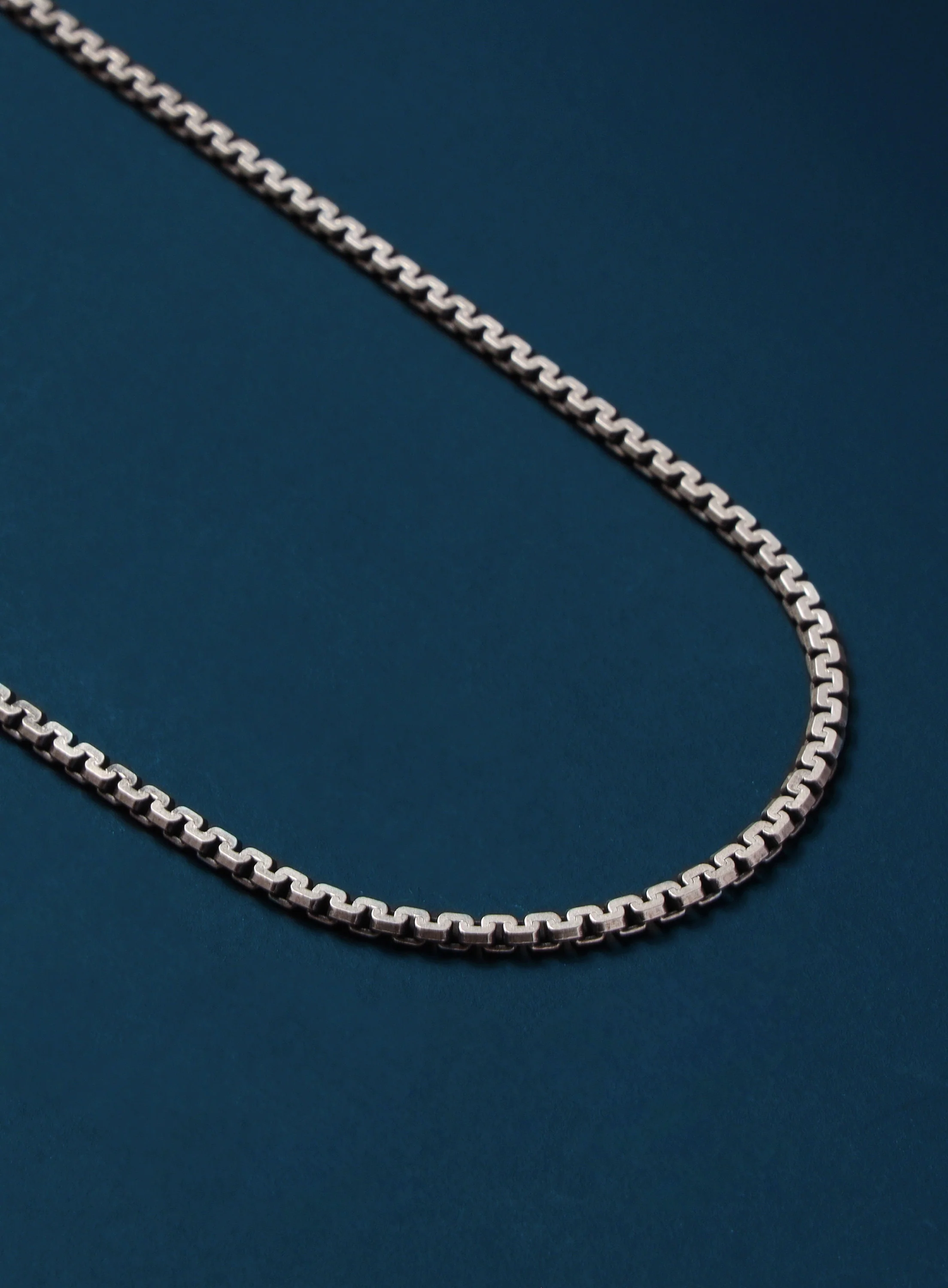 925 Oxidized Sterling Silver Zig-Zag Chain Necklace for Men - Image 5