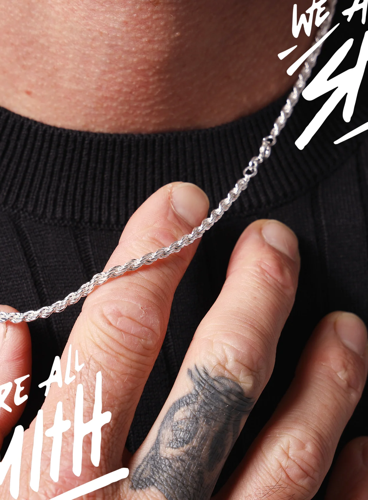 925 Sterling Silver Rope Chain Necklace for Men - Image 6
