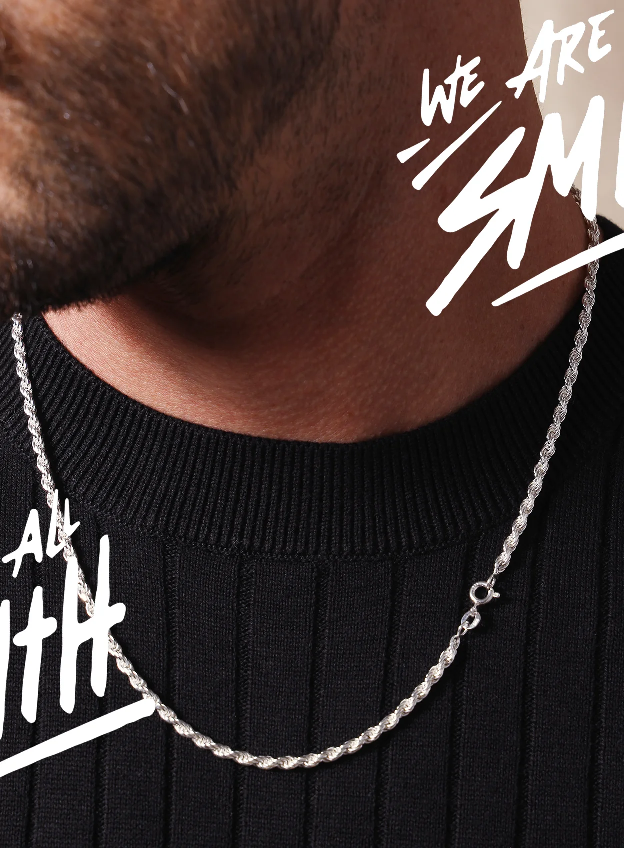 925 Sterling Silver Rope Chain Necklace for Men - Image 8