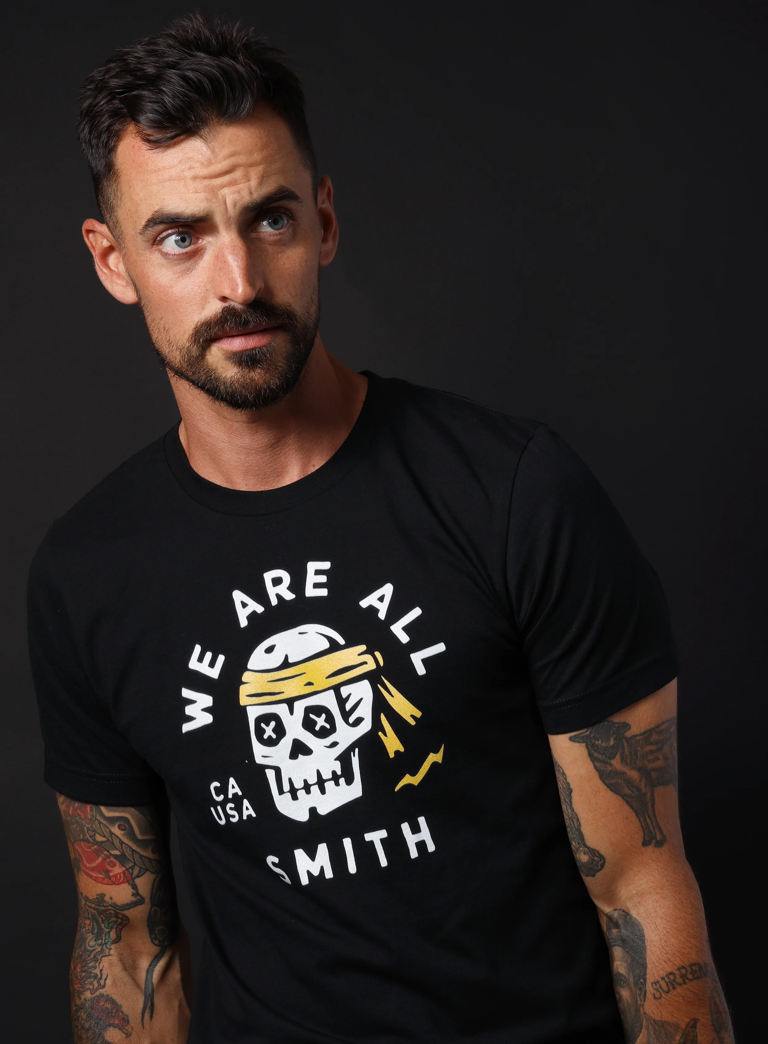 Skull Black Unisex black short sleeve t-shirt - Image 6