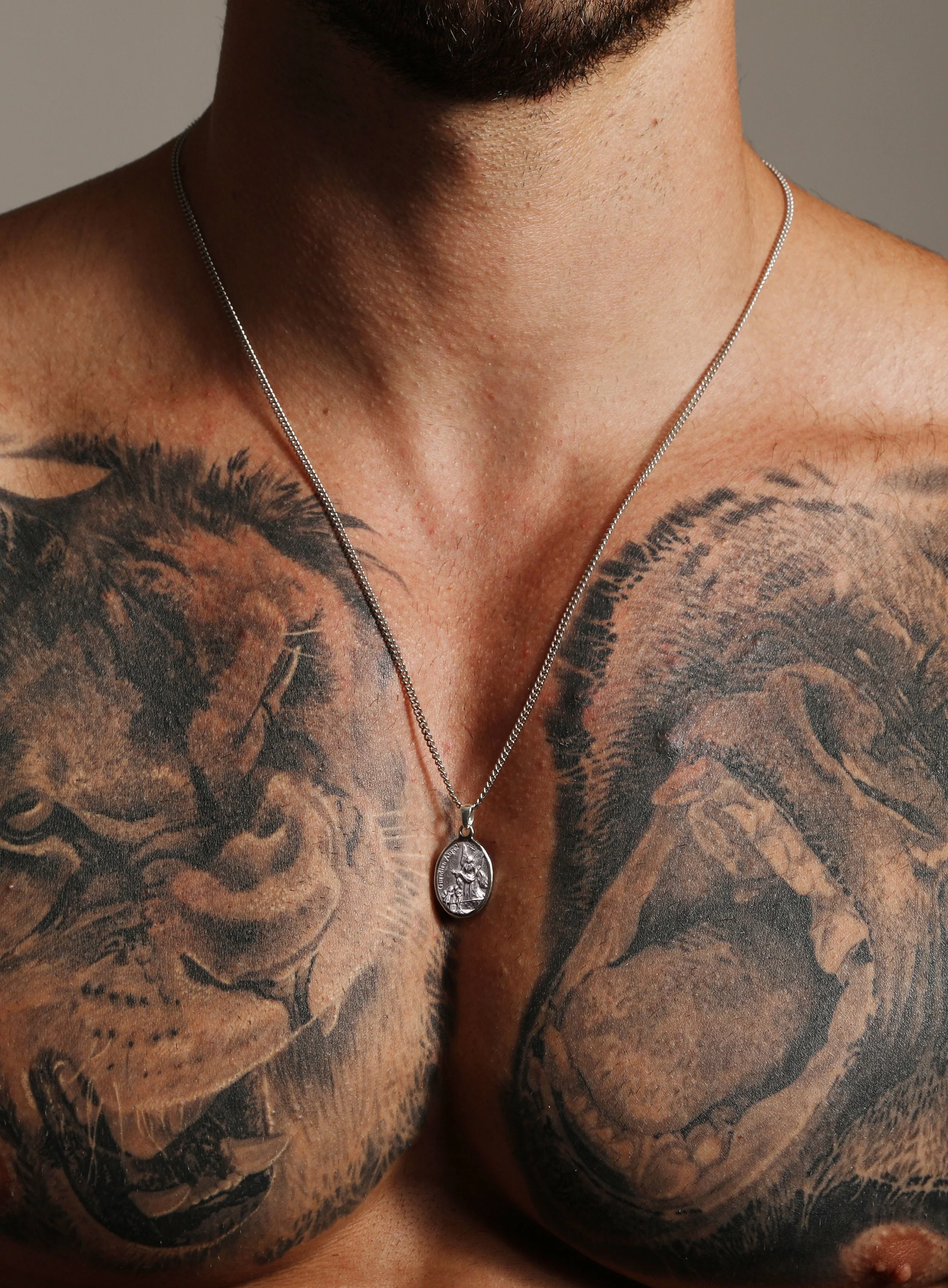 St Michael and Guardian Angel Men's Necklace - Image 2