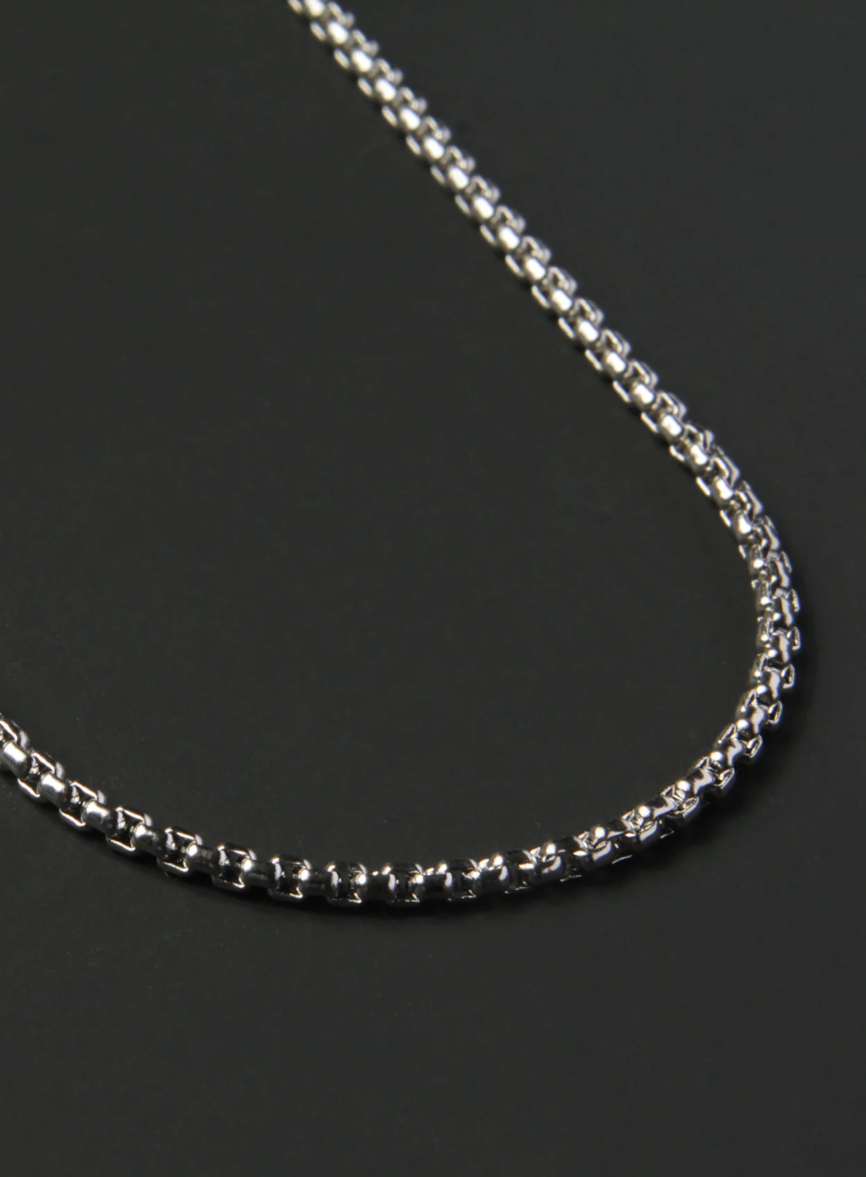 Stainless Steel Box Chain Necklace for Men - Image 3