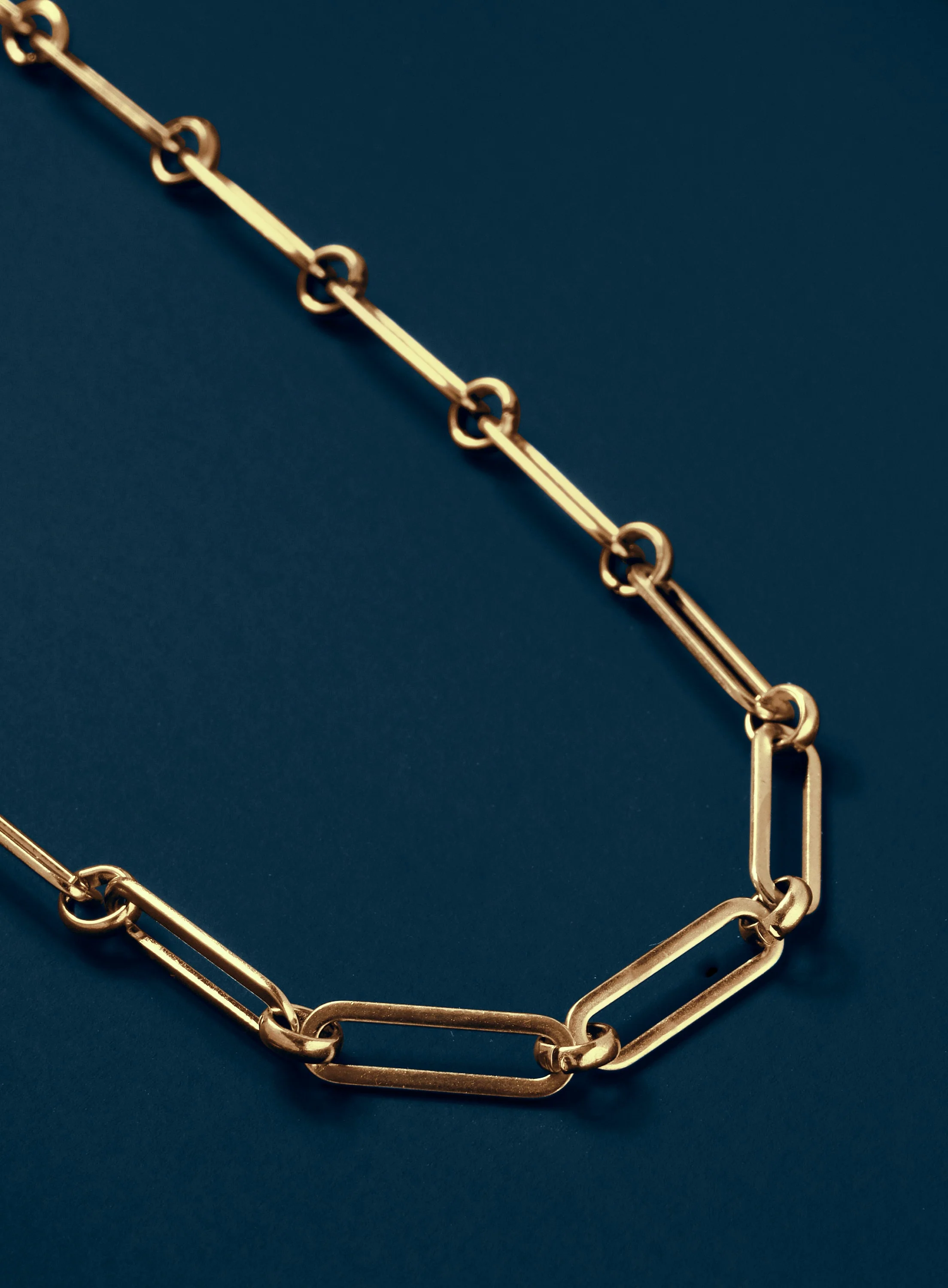 Stainless Steel Gold Plated 1 to 1 6mm Chain Necklace - Image 4