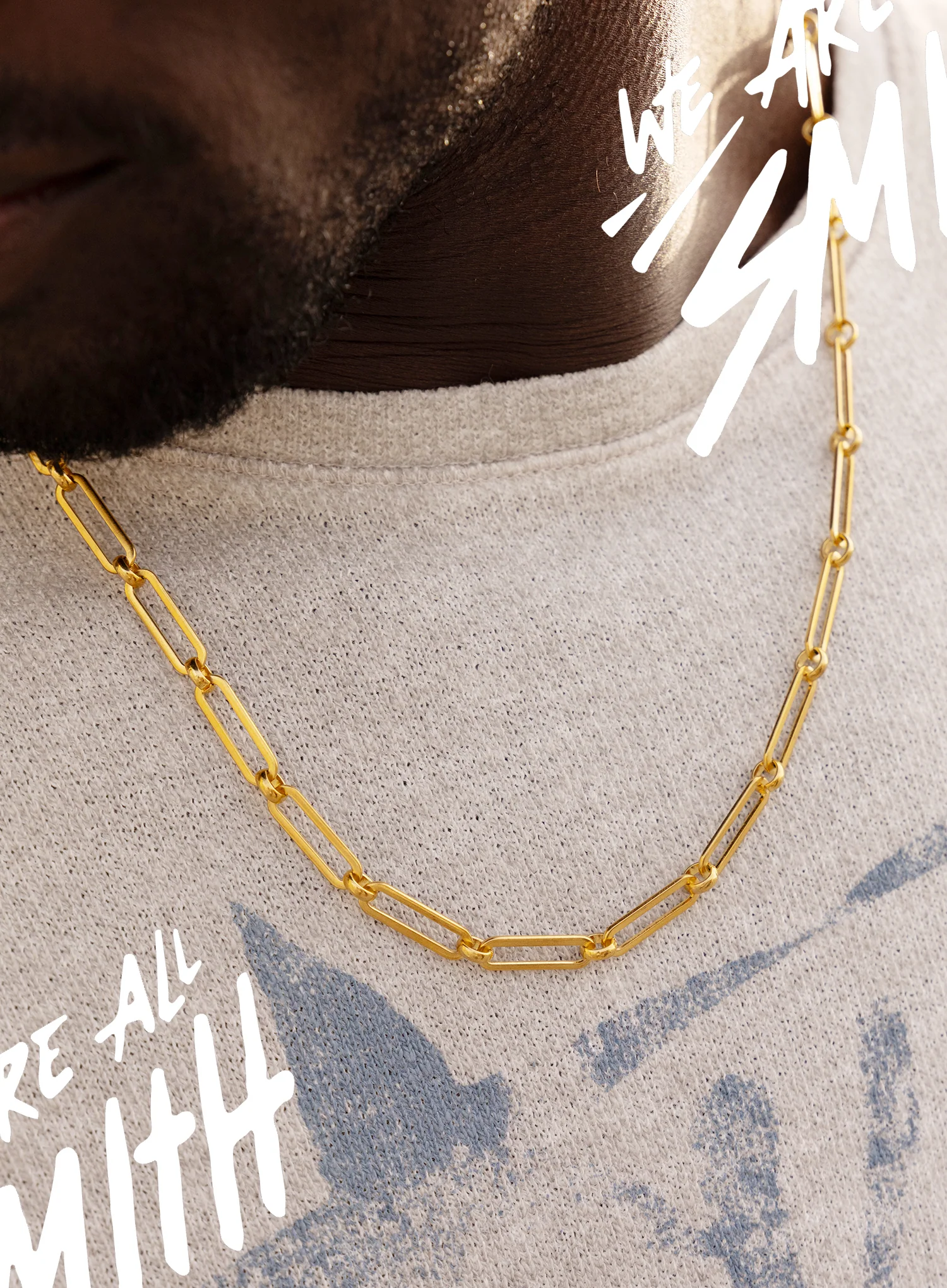 Stainless Steel Gold Plated 1 to 1 6mm Chain Necklace - Image 7