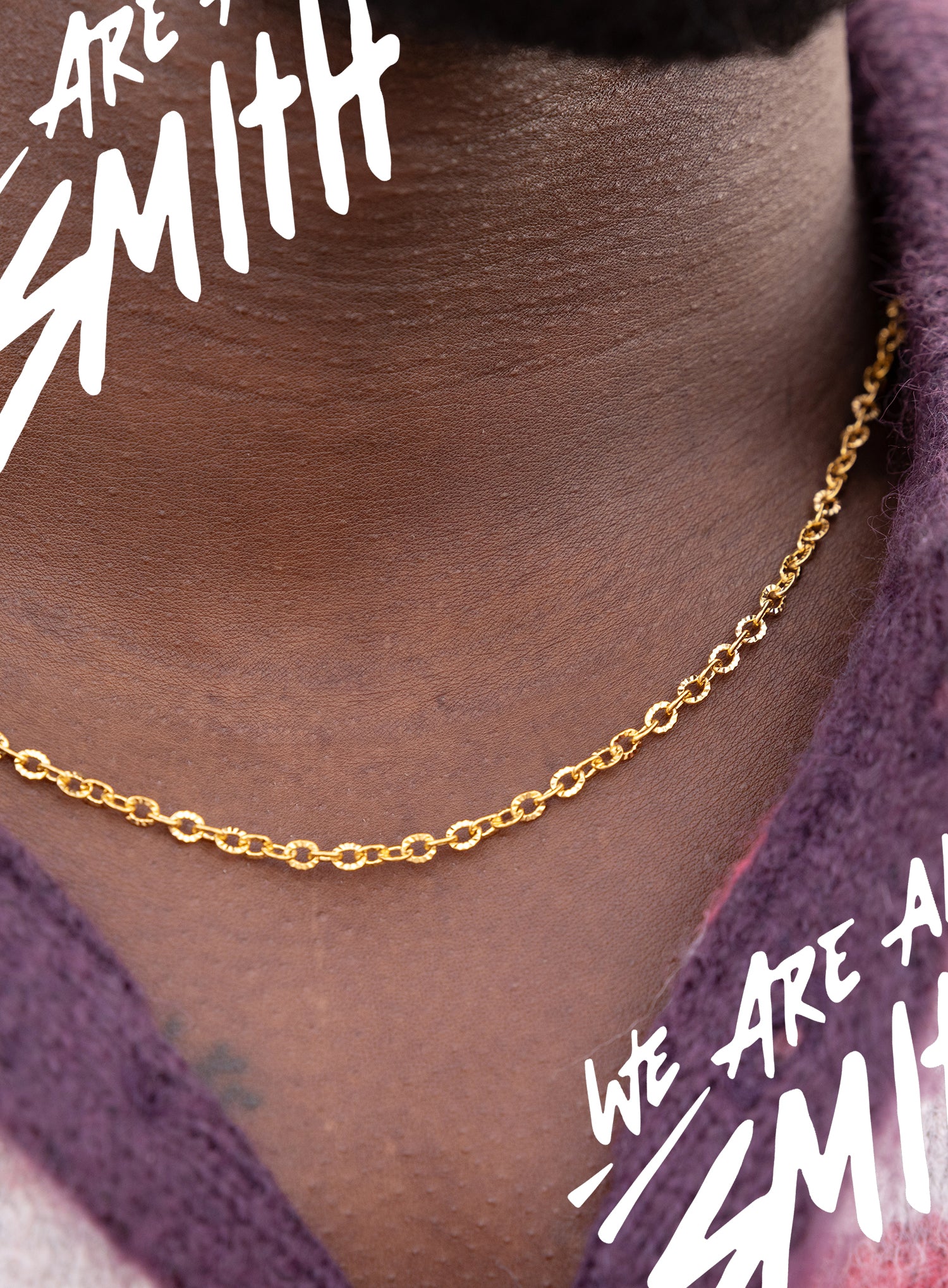 Stainless Steel Gold Plated 3mm Textured Cable Chain Necklace for Men - Image 6