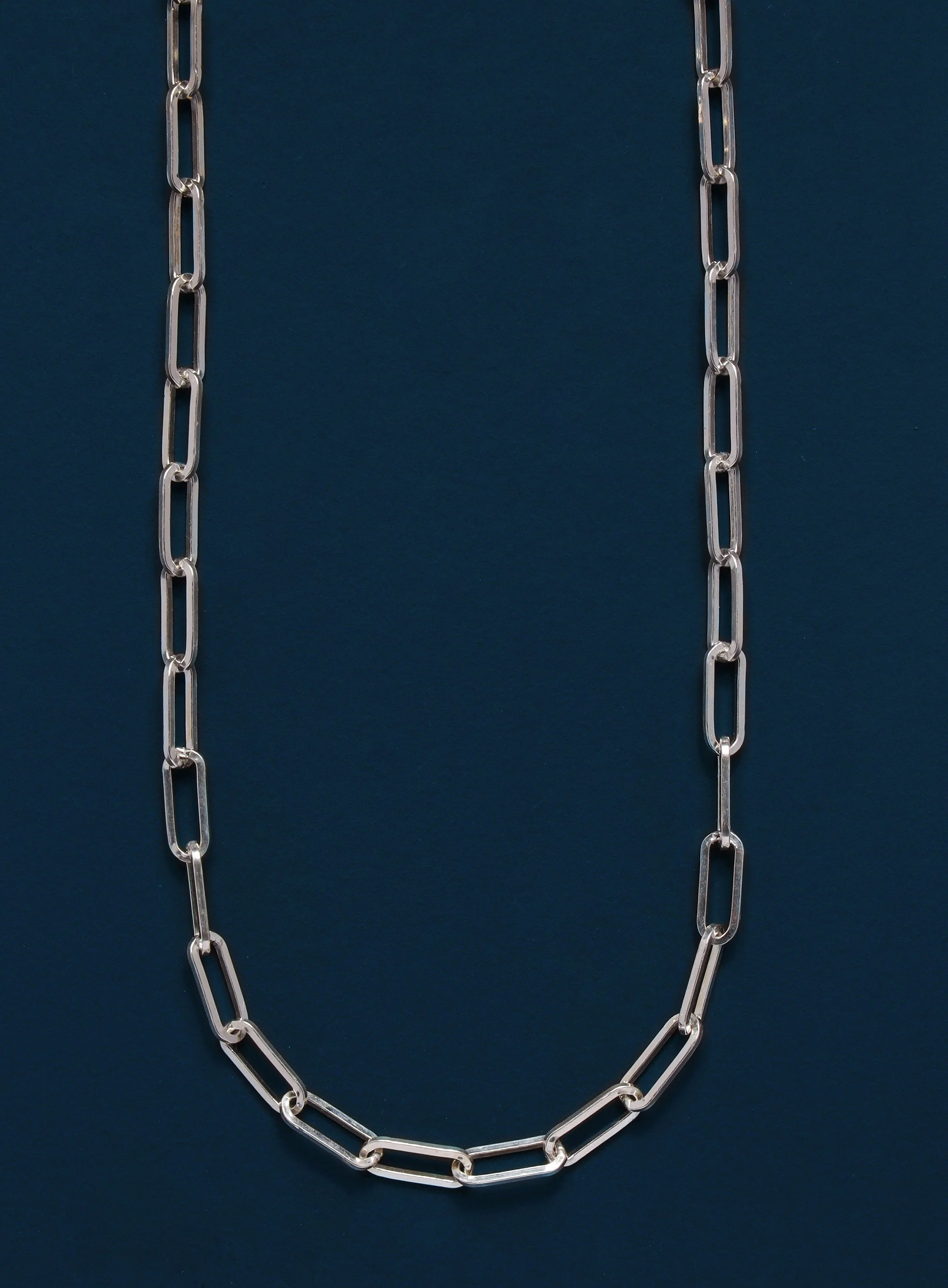 Sterling Silver Cable / Clip Chain Necklace for Men - Image 2