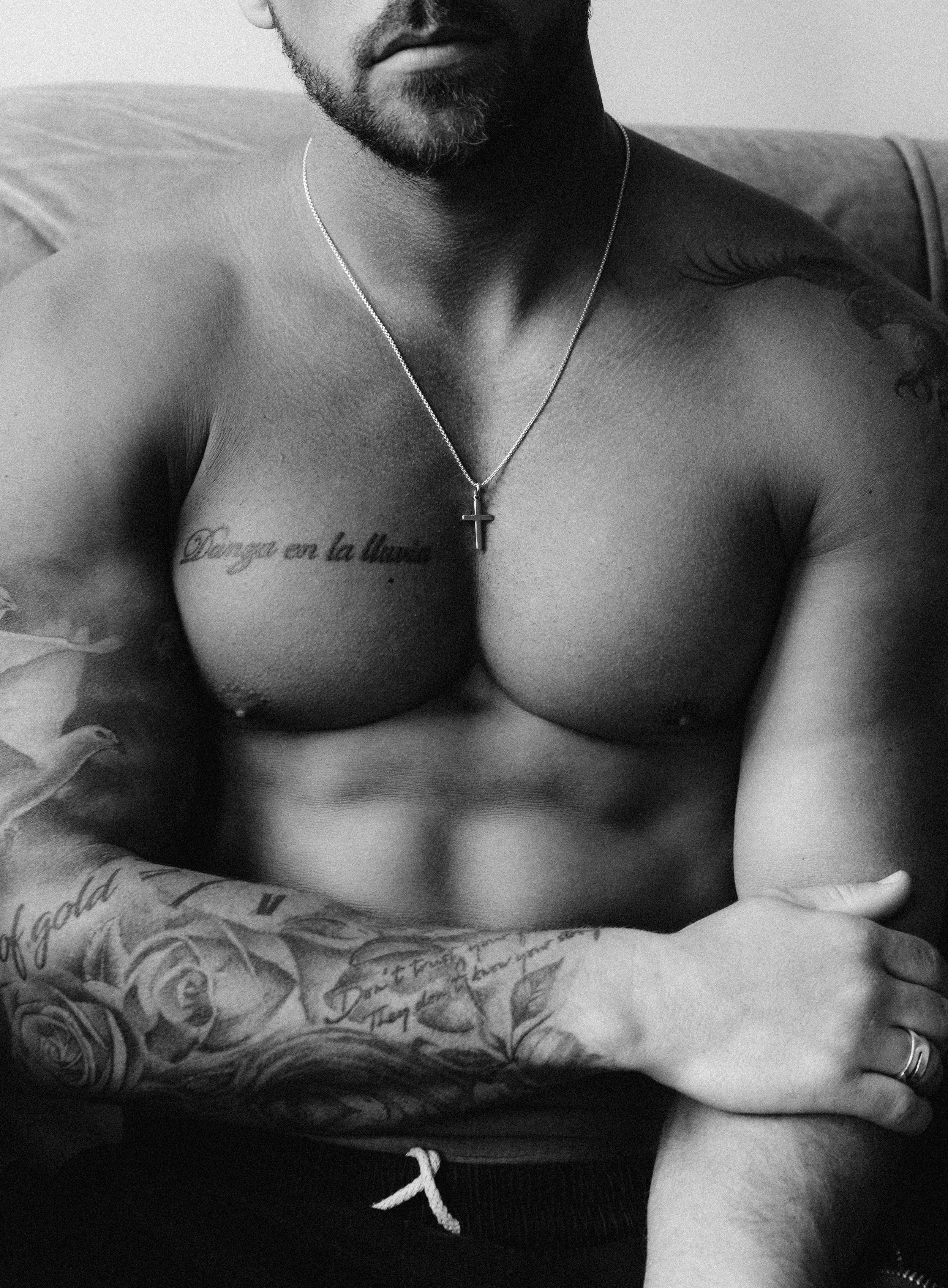 Sterling Silver Cross Necklace for Men - Image 4
