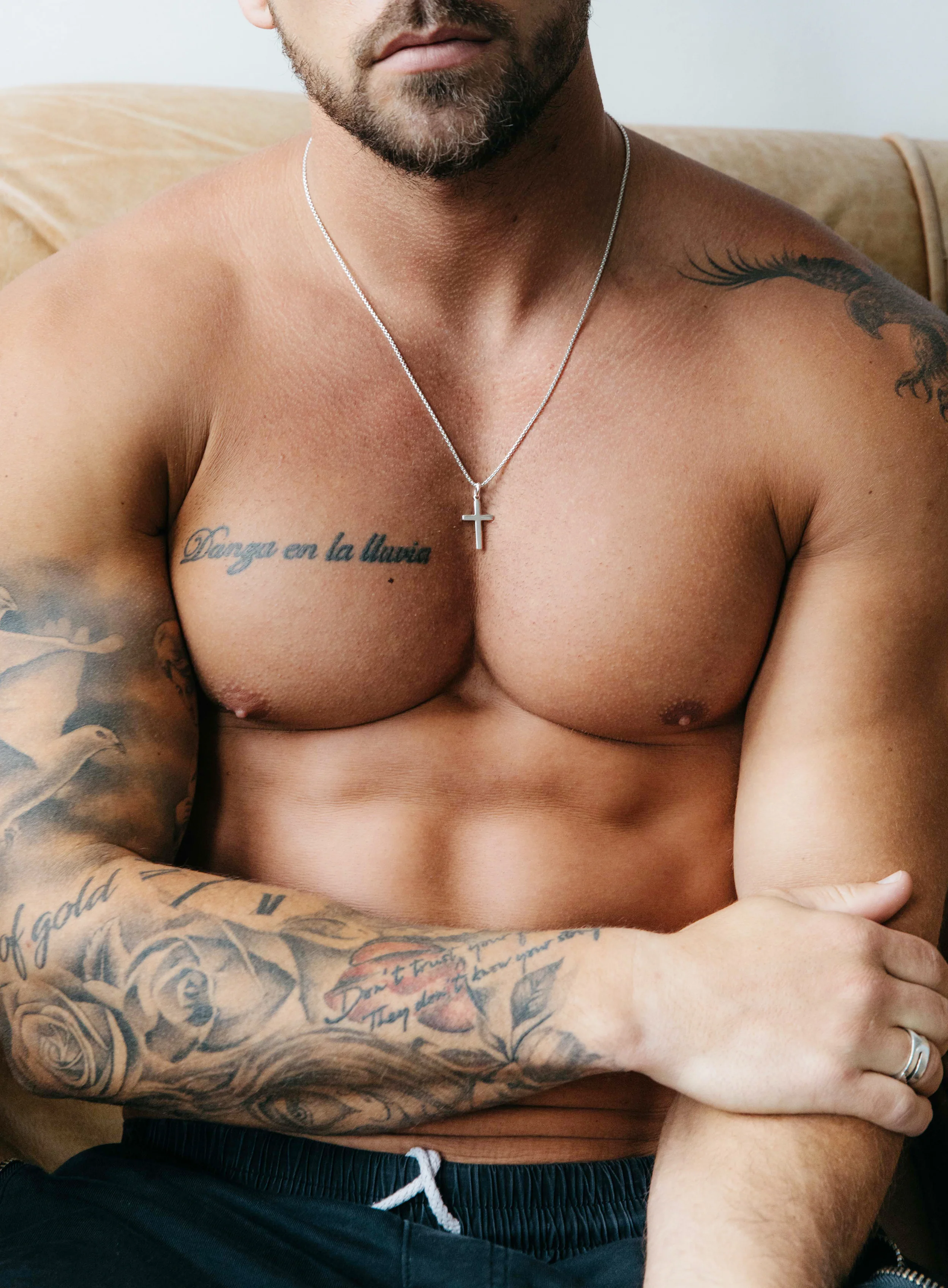 Sterling Silver Cross Necklace for Men - Image 9