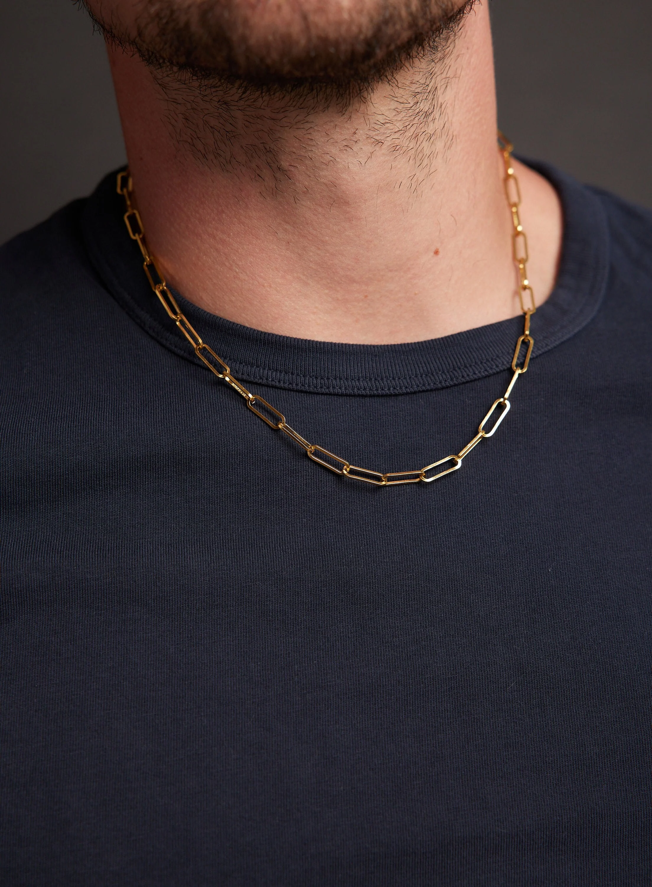 6mm Thick Gold Chain Clip Cable Link Necklace