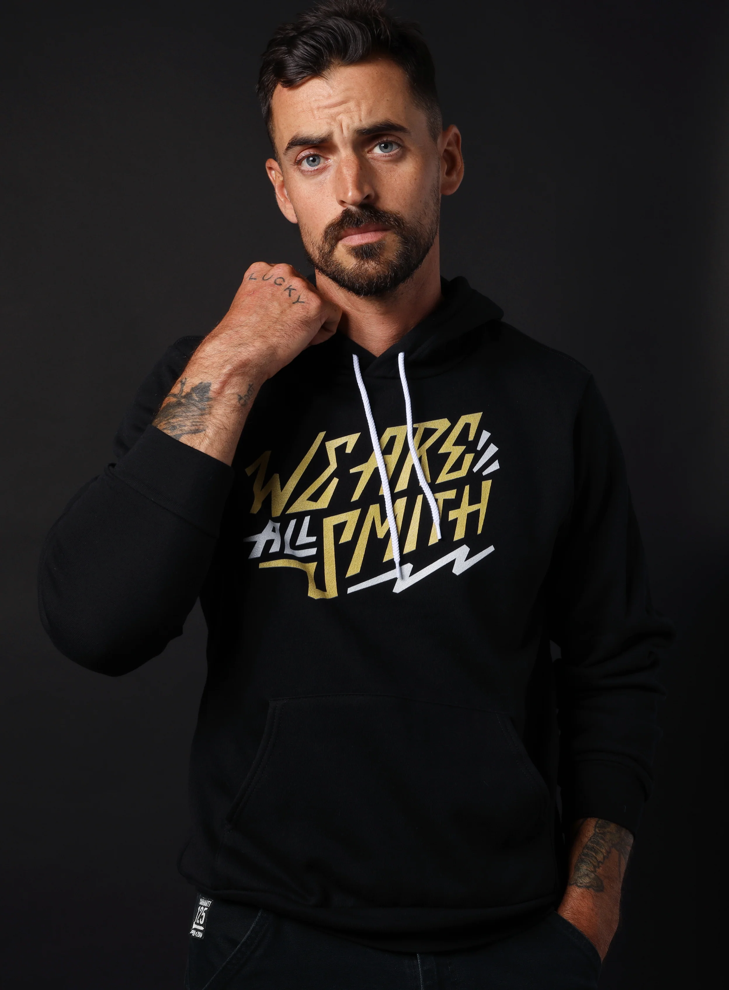 Unisex We Are All Smith black hoodie - Image 7