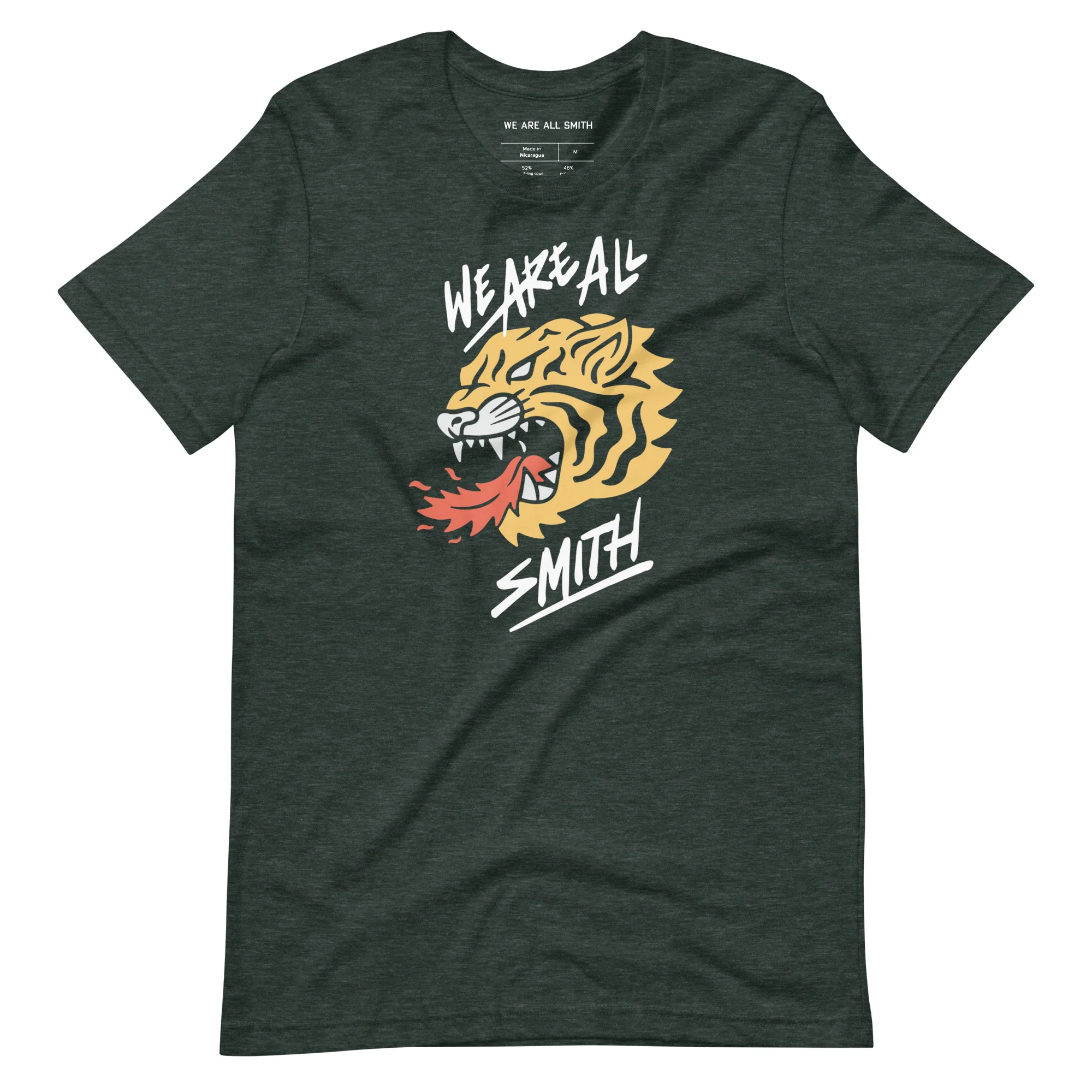 WAAS Tiger Green Heather Short Sleeve Unisex t-shirt - Image 4