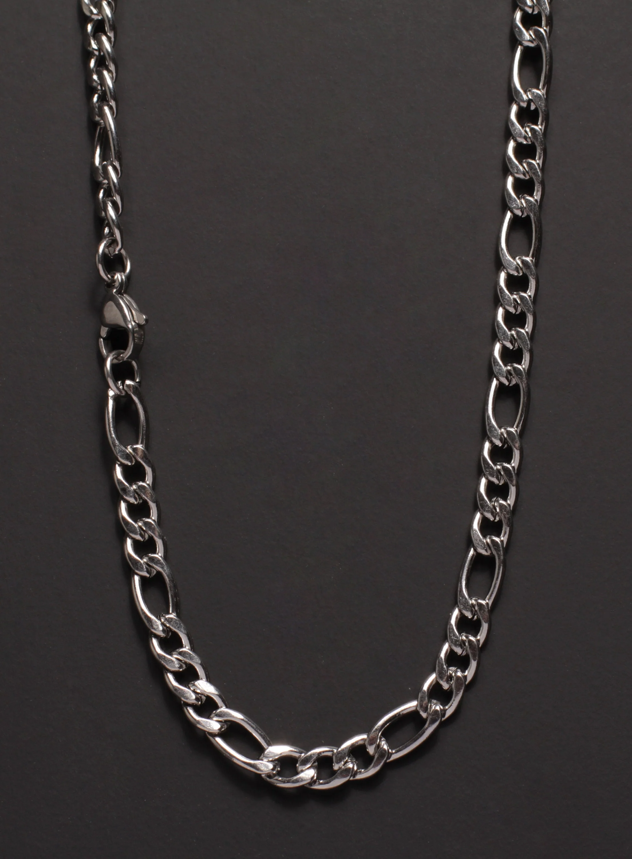 5mm Silver Figaro Chain Necklace for Men - Image 12