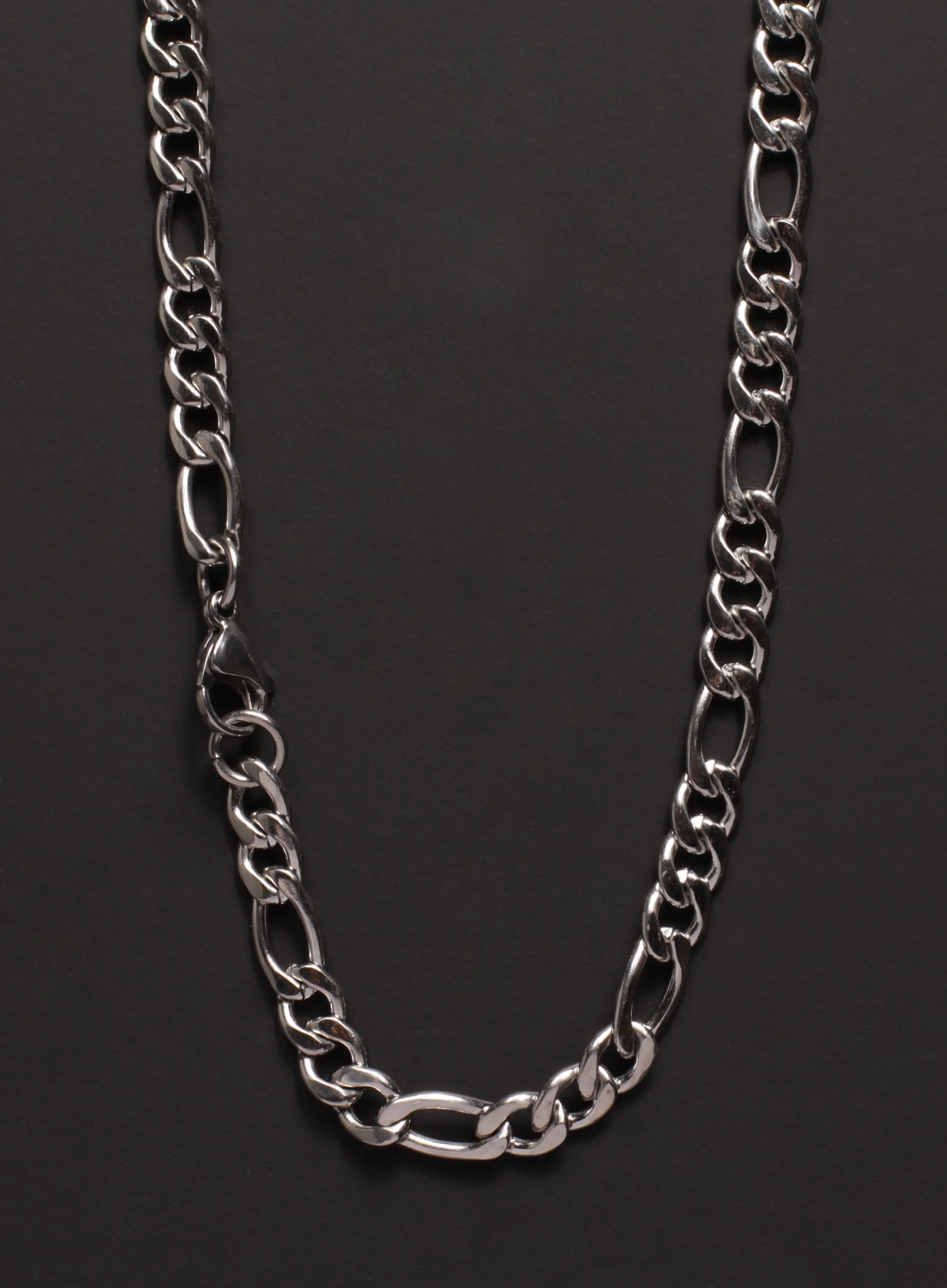 Waterproof 6mm Silver Figaro Chain Necklace - Image 4