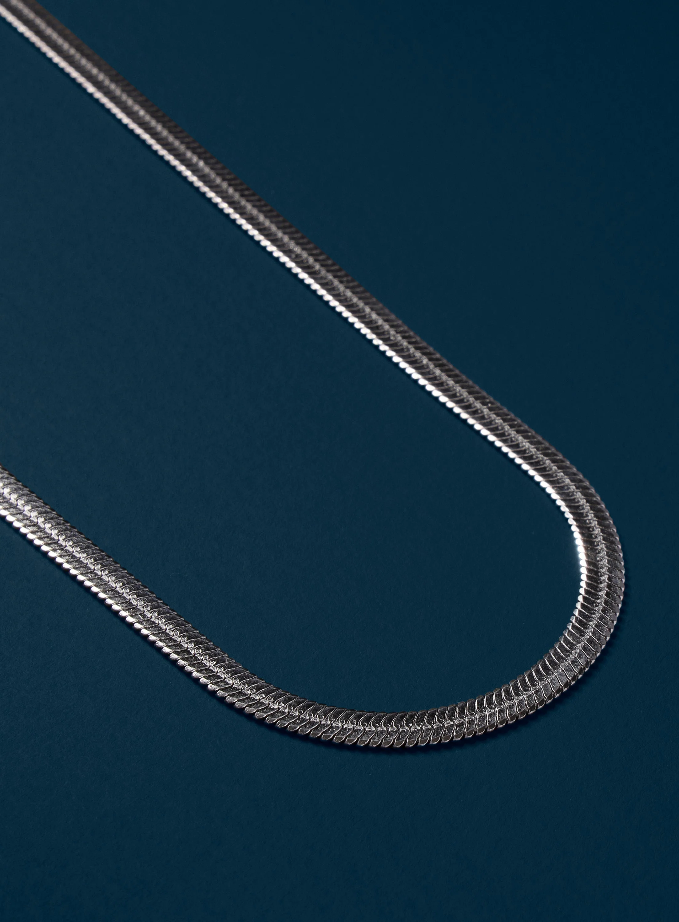 Waterproof 5mm 316L Stainless Steel Herringbone Chain Necklace - Image 2