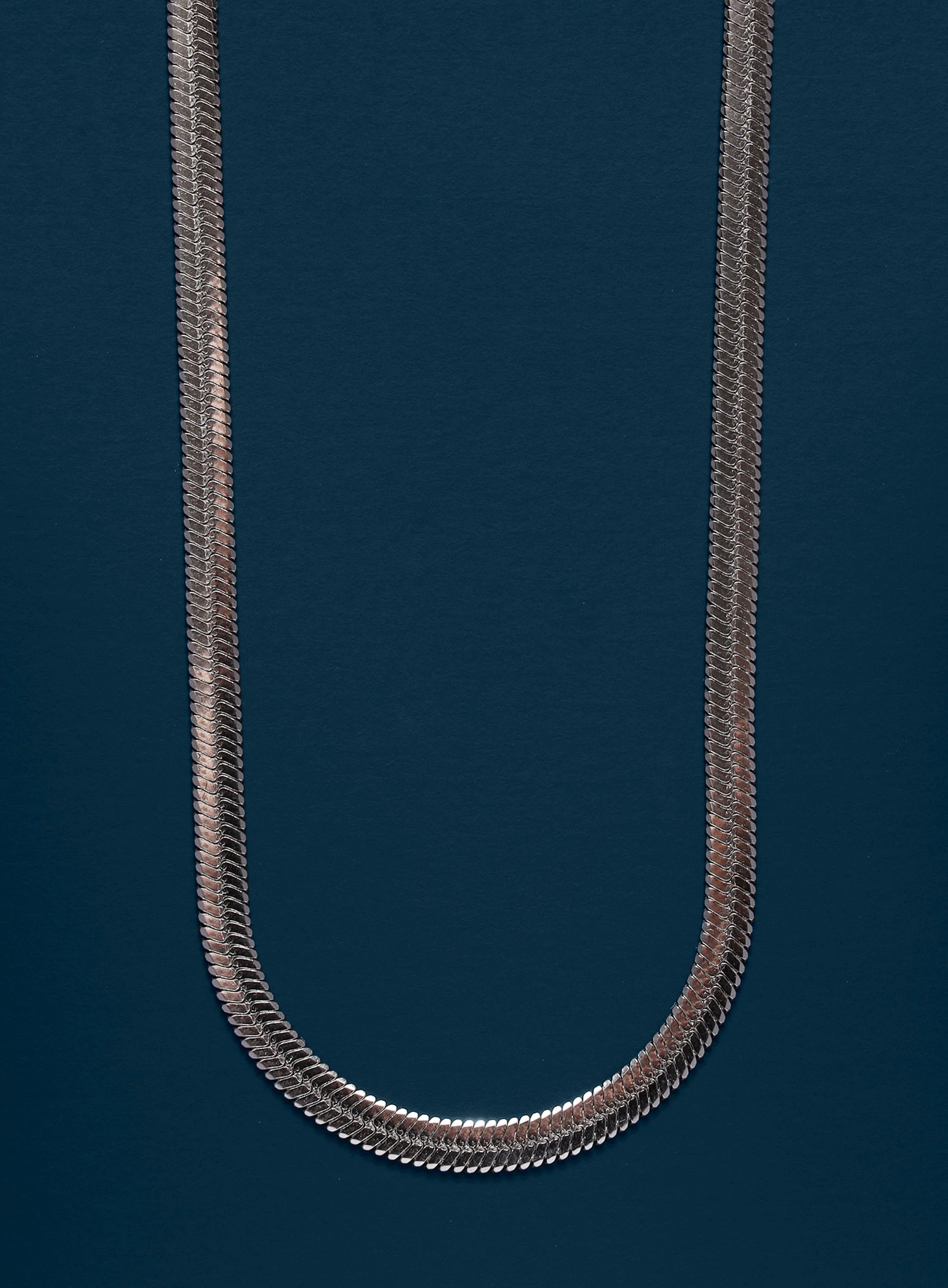 Waterproof 5mm 316L Stainless Steel Herringbone Chain Necklace - Image 4